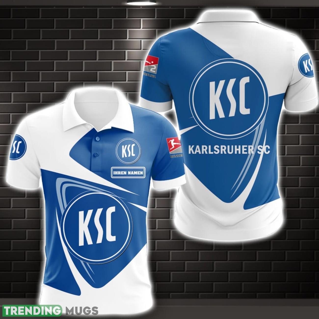 Karlsruher SC 3D Polo Shirt Sport Gift For Men Custom Name Product Photo 1 Karlsruher SC 3D Polo Shirt Sport Gift For Men Custom Name Product Photo 1