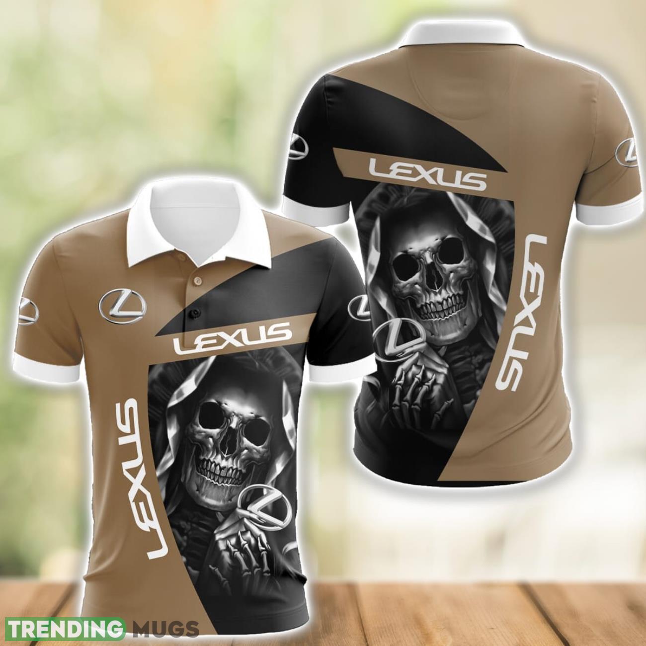 Lexus Logo and Skull 3D Polo Shirt Halloween Gift Product Photo 1 Lexus Logo and Skull 3D Polo Shirt Halloween Gift Product Photo 1
