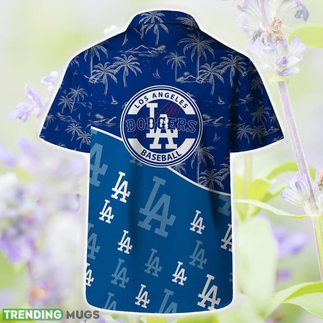 Los Angeles Dodgers MLB Team Logo Palm Leaf Pattern Hawaiian Shirt And Shorts Hawaiian & Short Los Angeles Dodgers MLB Team Logo Palm Leaf Pattern Hawaiian Shirt And Shorts Hawaiian & Short