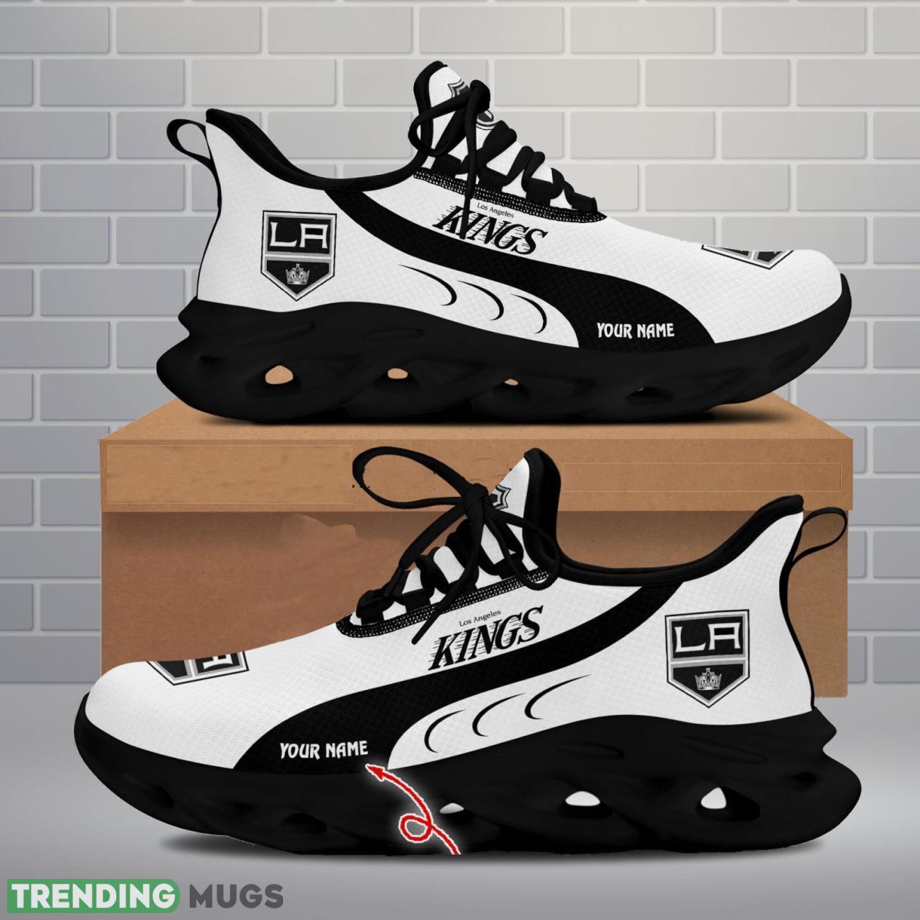 Los Angeles Kings Max Soul Shoes Custom Name Personalized Sneakers Running Gift Max Soul Los Angeles Kings Max Soul Shoes Custom Name Personalized Sneakers Running Gift Max Soul
