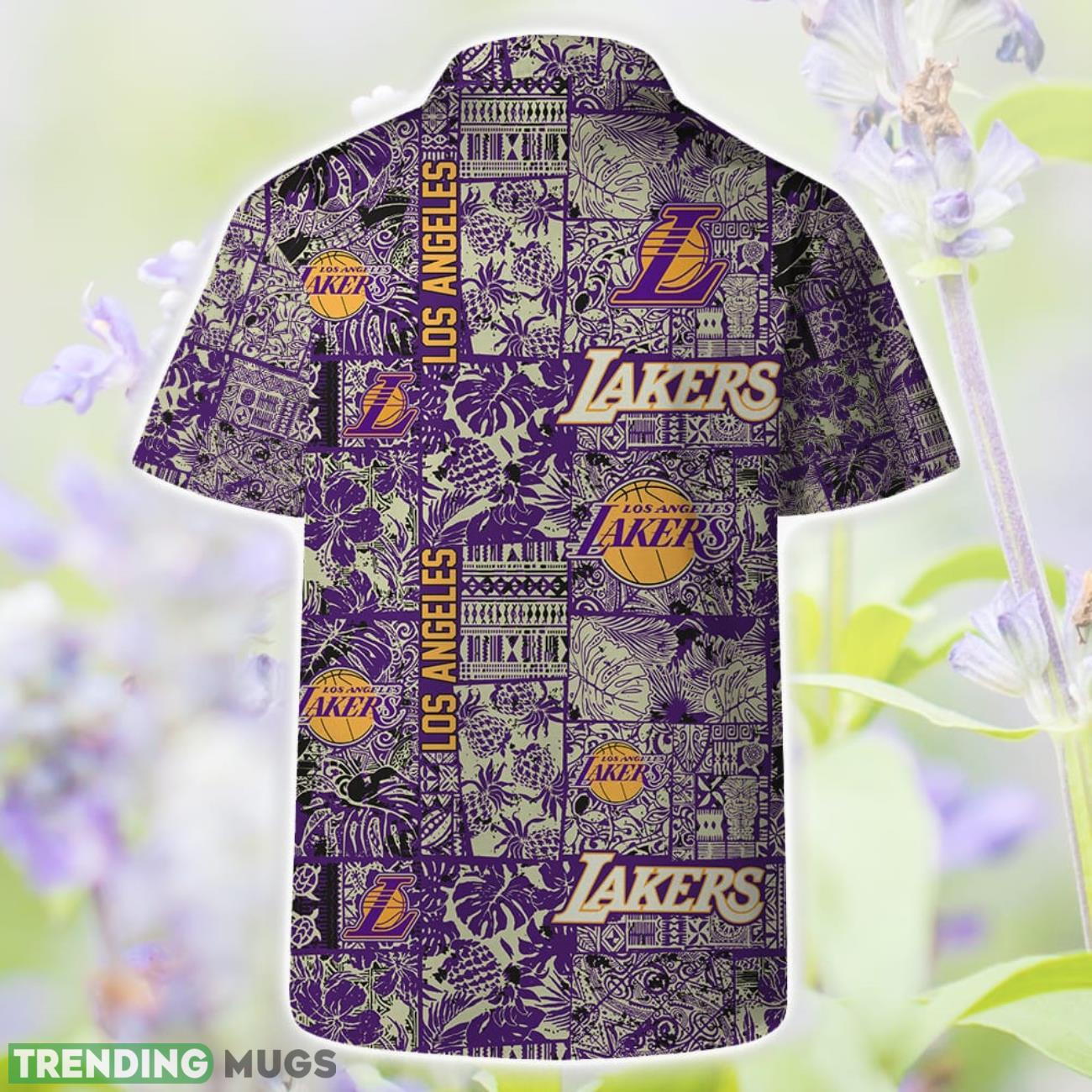 Los Angeles Lakers NBA Team Floral Pattern Hawaiian Shirts And Beach Shorts Hawaiian & Short Los Angeles Lakers NBA Team Floral Pattern Hawaiian Shirts And Beach Shorts Hawaiian & Short