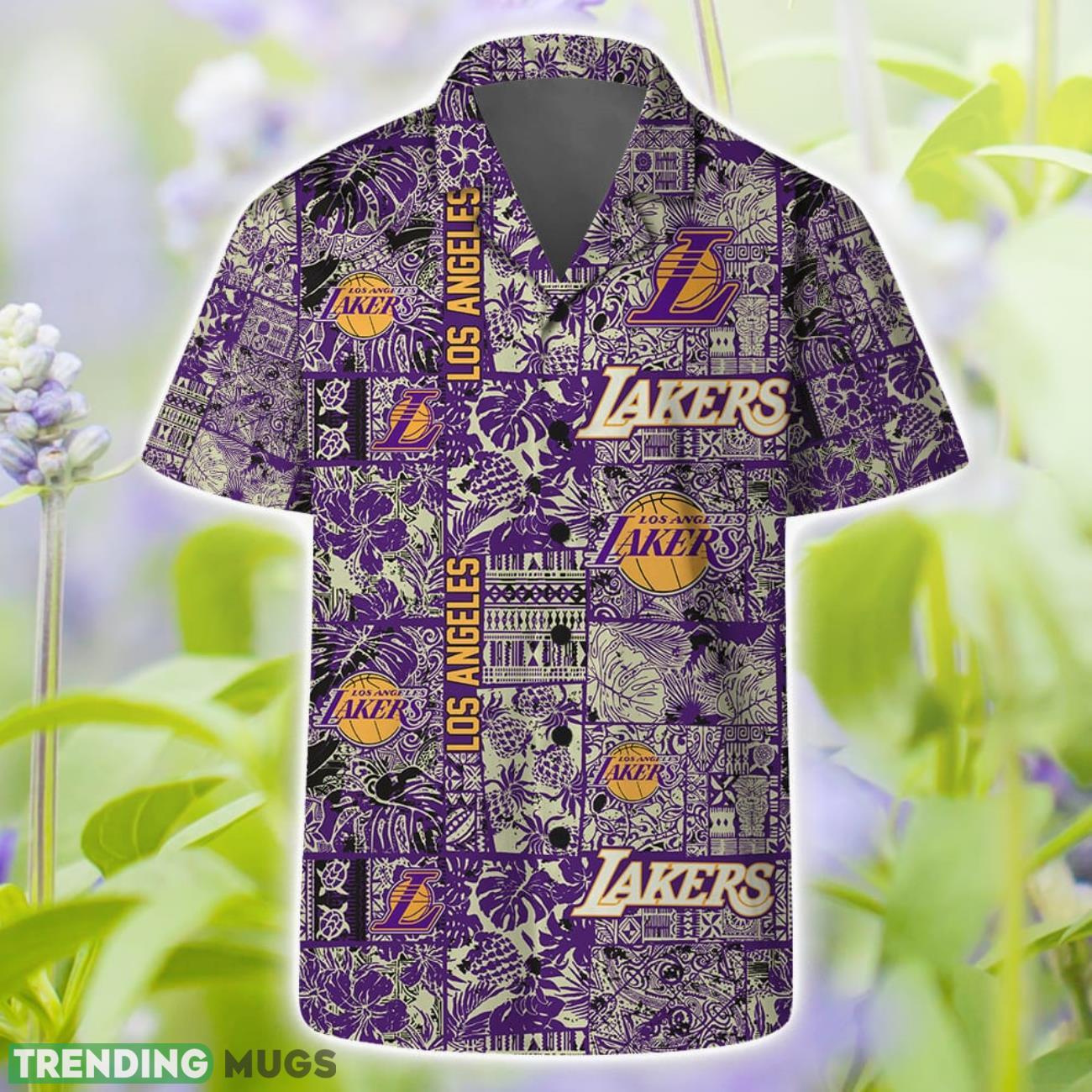 Los Angeles Lakers NBA Team Floral Pattern Hawaiian Shirts And Beach Shorts Product Photo 1 Los Angeles Lakers NBA Team Floral Pattern Hawaiian Shirts And Beach Shorts Product Photo 1