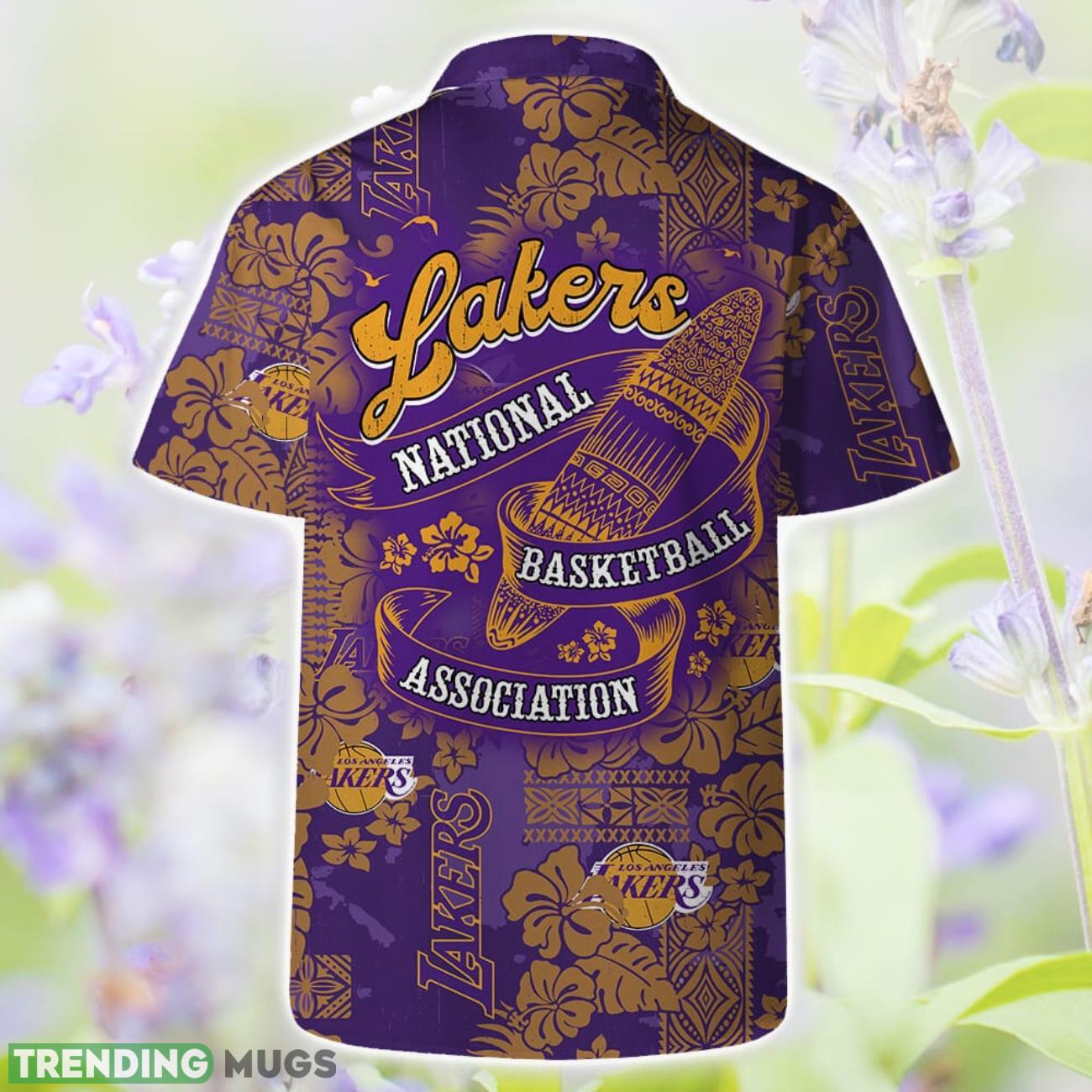 Los Angeles Lakers Vintage Pattern Flower Hawaiian Shirt And Shorts Hawaiian & Short Los Angeles Lakers Vintage Pattern Flower Hawaiian Shirt And Shorts Hawaiian & Short