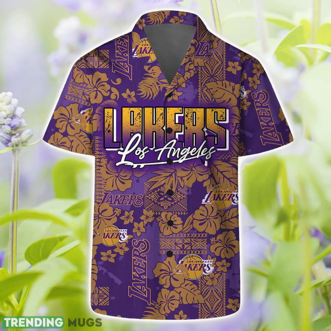 Los Angeles Lakers Vintage Pattern Flower Hawaiian Shirt And Shorts Product Photo 1 Los Angeles Lakers Vintage Pattern Flower Hawaiian Shirt And Shorts Product Photo 1