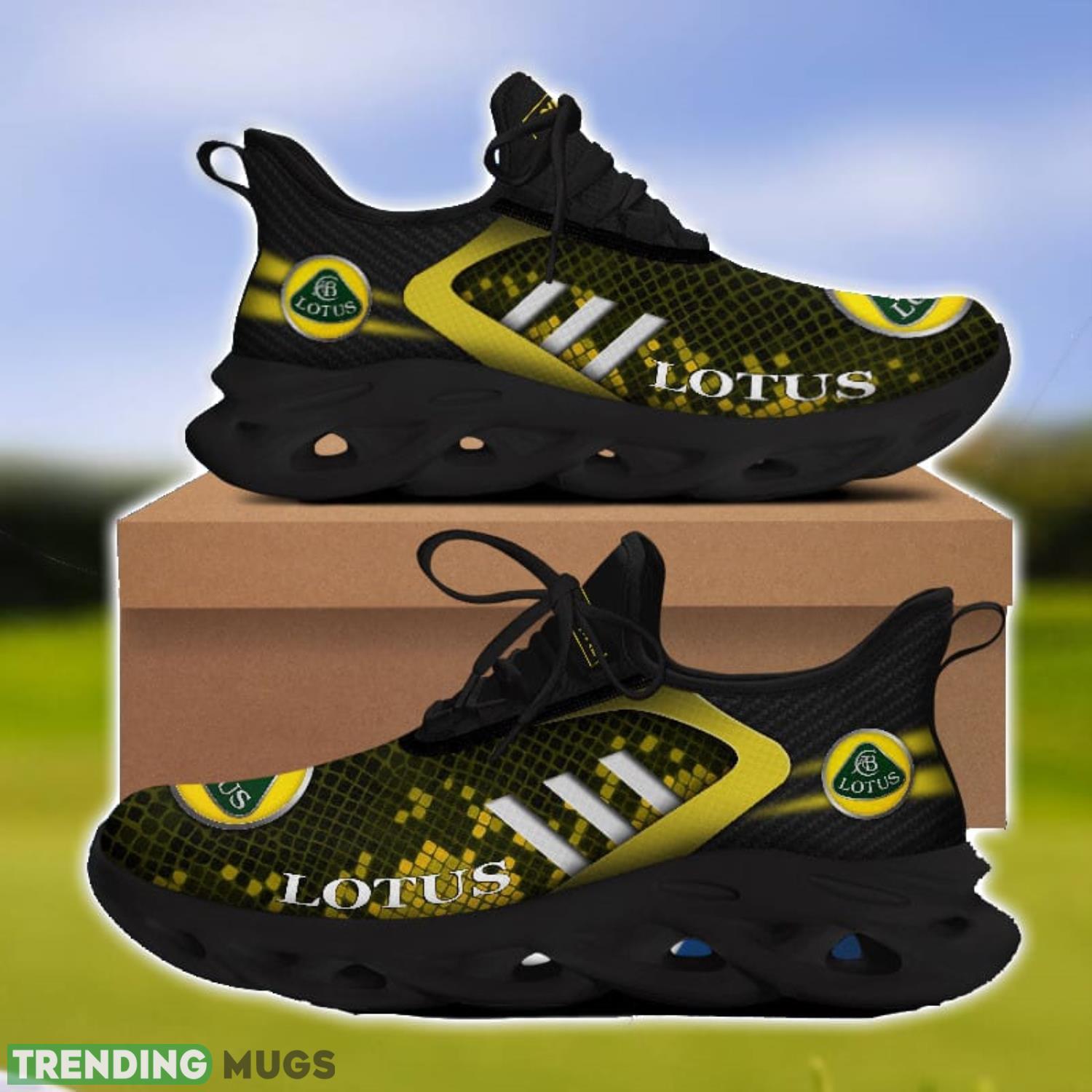 Lotus Yellow Striped Max Soul Shoes Personalized Name For Fans Max Soul Lotus Yellow Striped Max Soul Shoes Personalized Name For Fans Max Soul