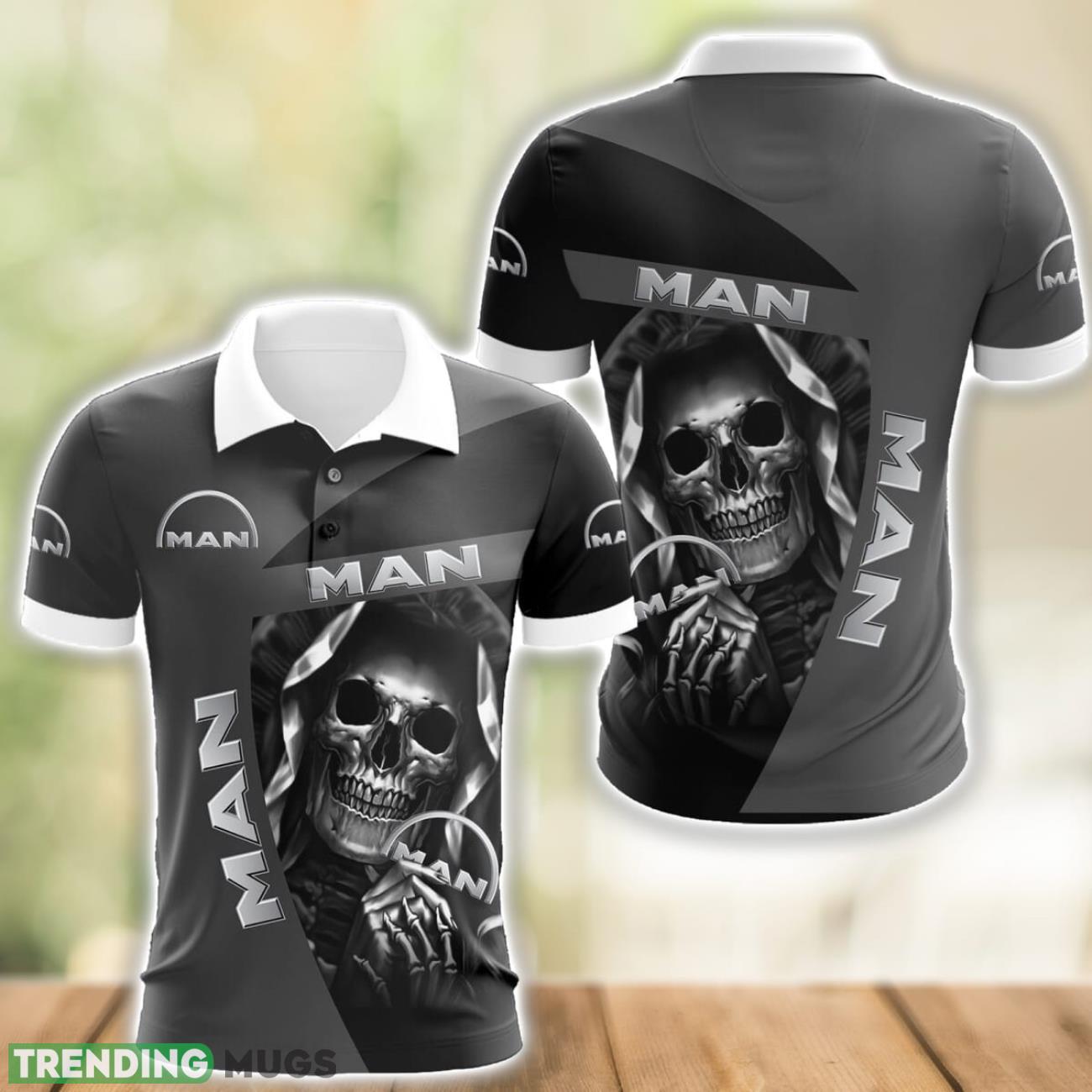 MAN Truck Logo and Skull 3D Polo Shirt Halloween Gift Product Photo 1 MAN Truck Logo and Skull 3D Polo Shirt Halloween Gift Product Photo 1