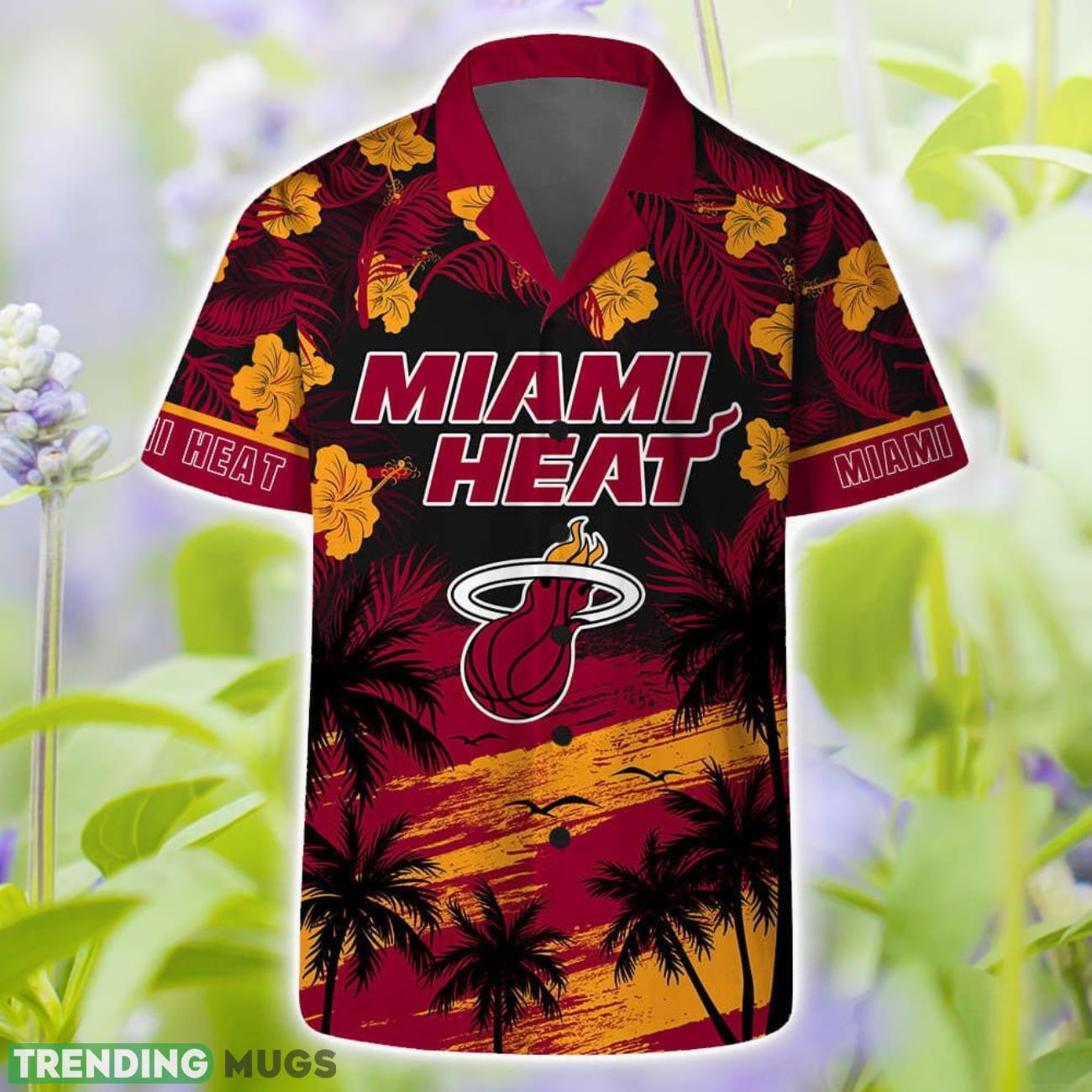 Miami Heat NBA Floral 3D Hawaiian Shirt And Shorts Product Photo 1 Miami Heat NBA Floral 3D Hawaiian Shirt And Shorts Product Photo 1