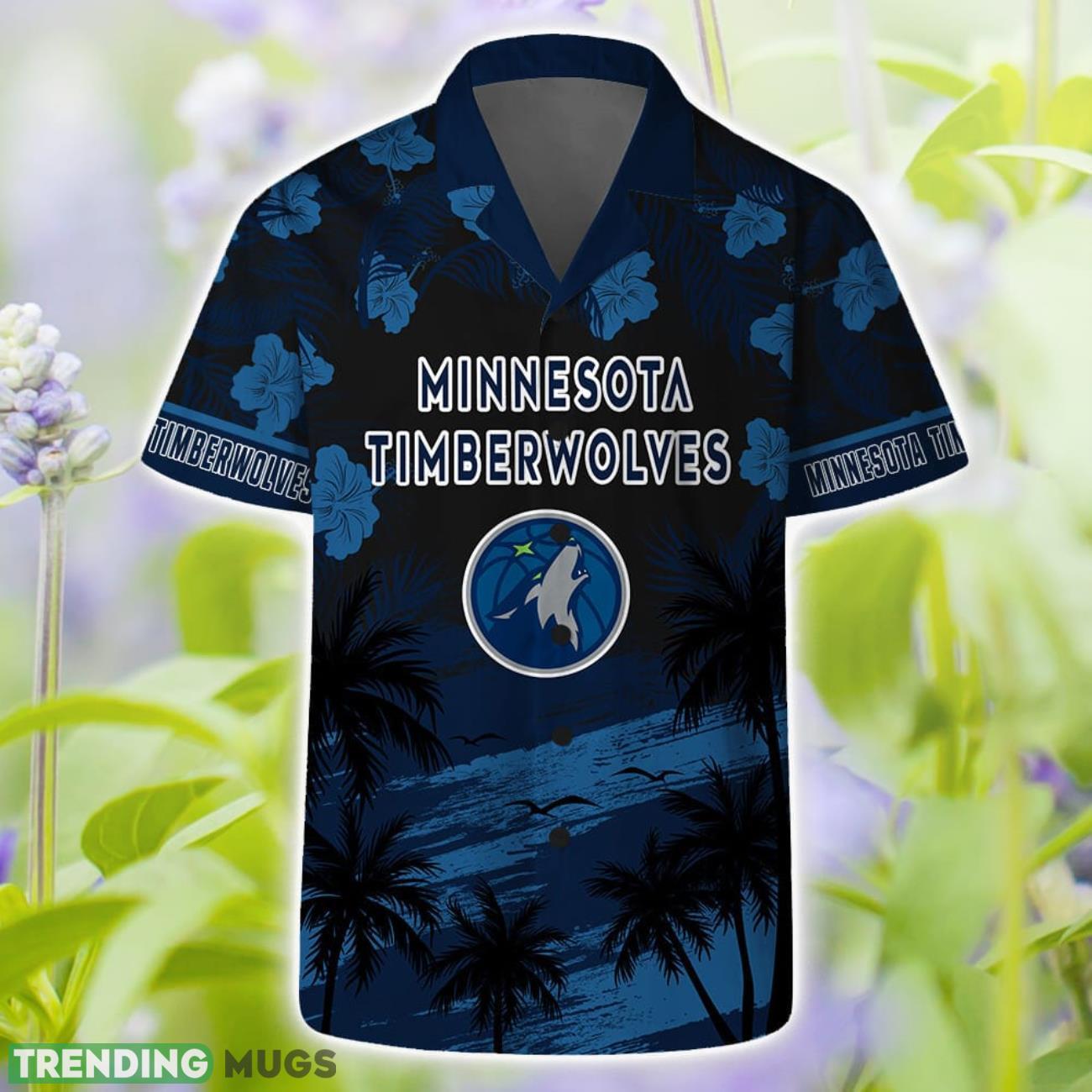 Minnesota Timberwolves NBA Floral 3D Hawaiian Shirt And Shorts Product Photo 1