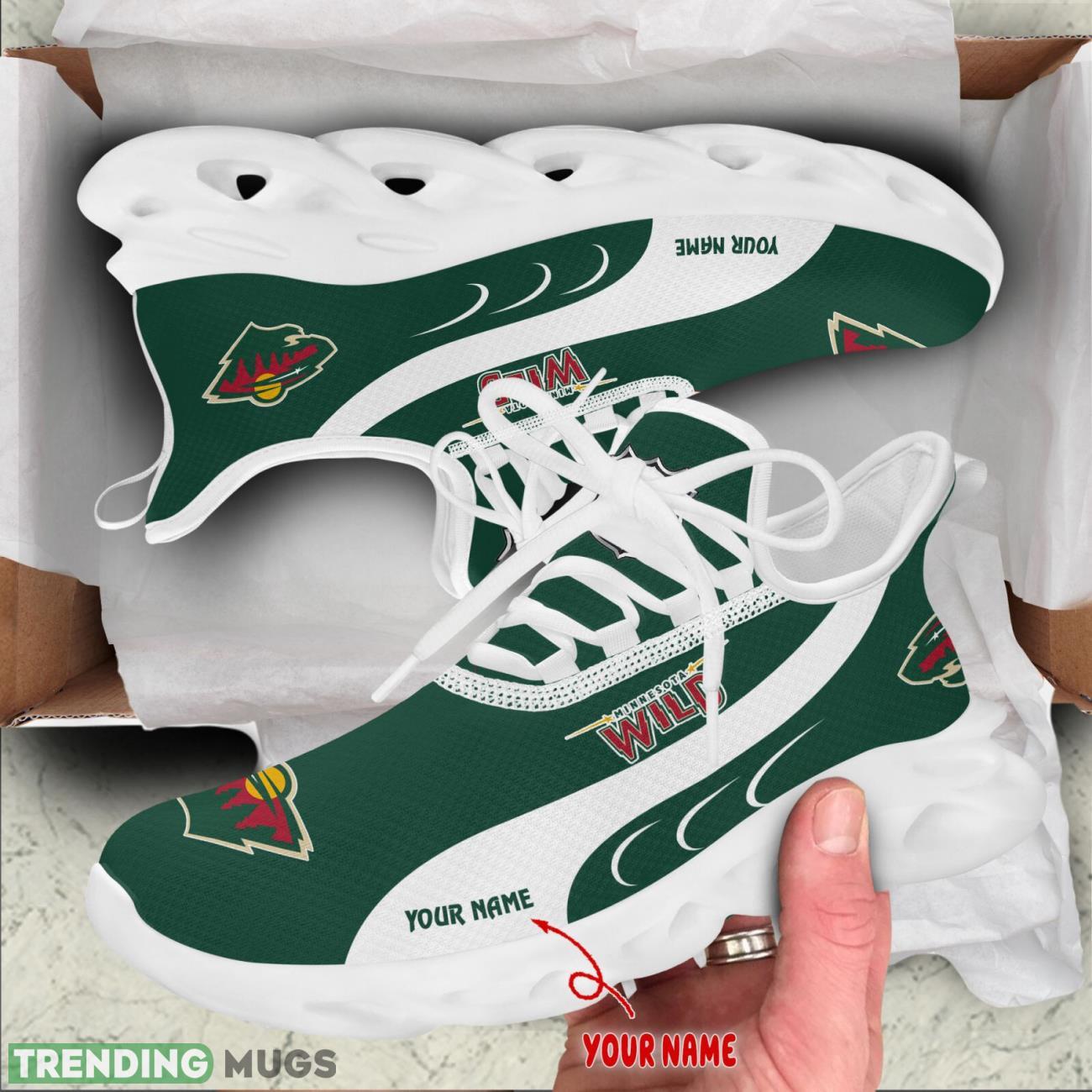 Minnesota Wild Max Soul Shoes Custom Name Personalized Sneakers Running Gift Max Soul Minnesota Wild Max Soul Shoes Custom Name Personalized Sneakers Running Gift Max Soul