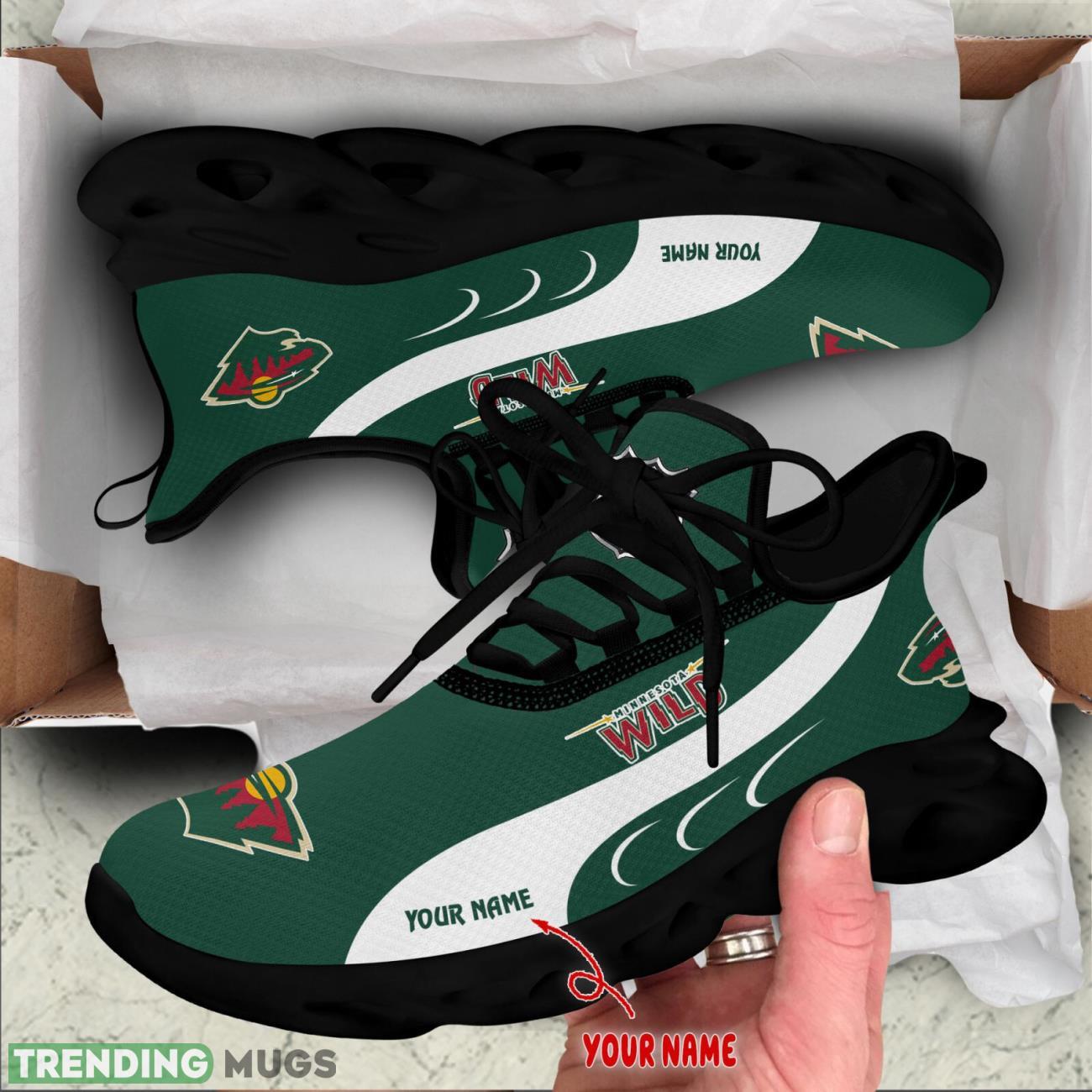 Minnesota Wild Max Soul Shoes Custom Name Personalized Sneakers Running Gift Max Soul Minnesota Wild Max Soul Shoes Custom Name Personalized Sneakers Running Gift Max Soul