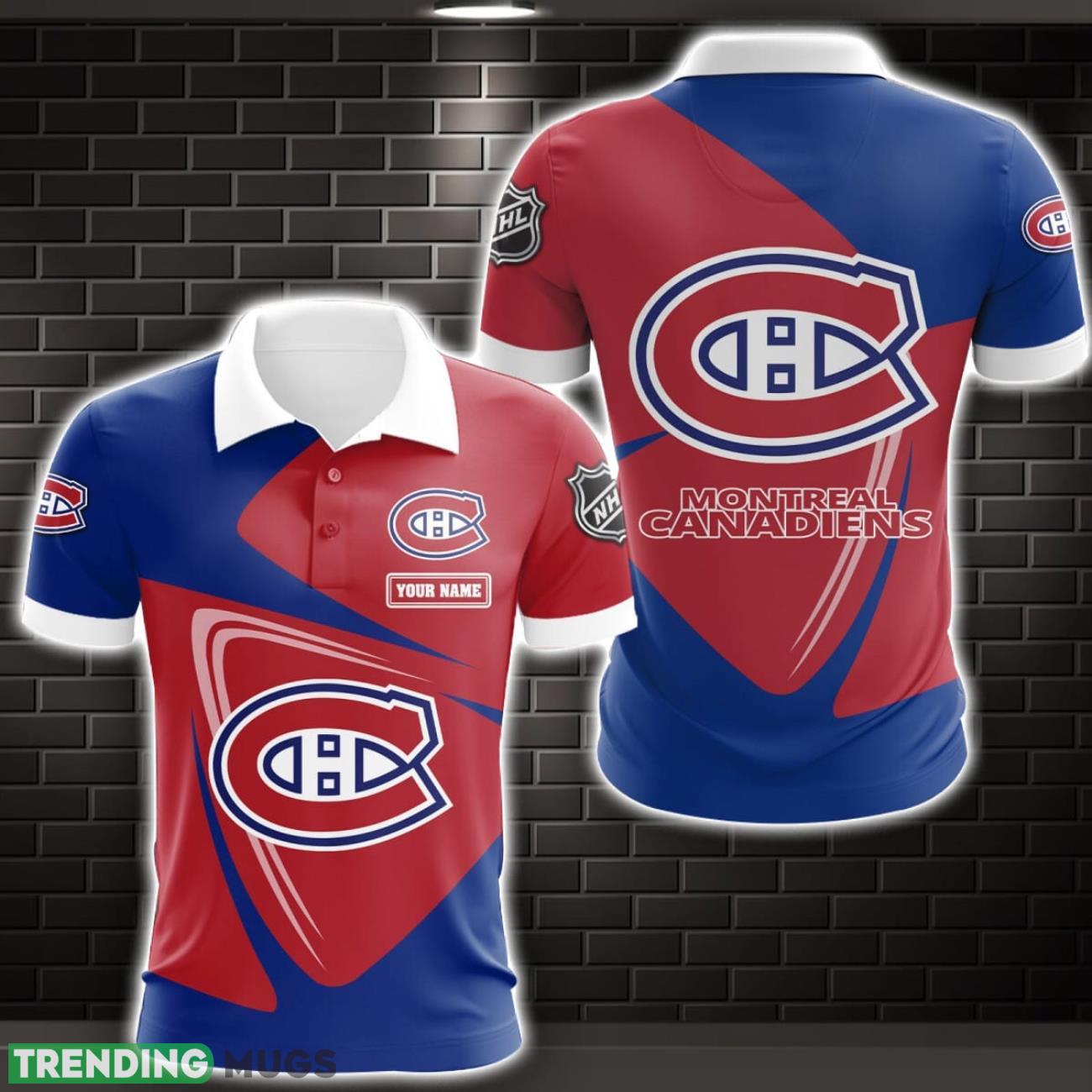 Montreal Canadiens 3D Polo Shirt Sport Gift For Men Custom Name Product Photo 1 Montreal Canadiens 3D Polo Shirt Sport Gift For Men Custom Name Product Photo 1