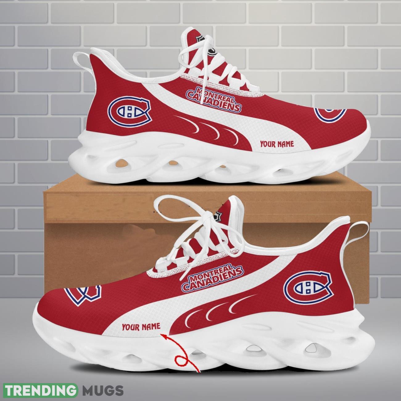 Montreal Canadiens Max Soul Shoes Custom Name Personalized Sneakers Running Gift Max Soul Montreal Canadiens Max Soul Shoes Custom Name Personalized Sneakers Running Gift Max Soul