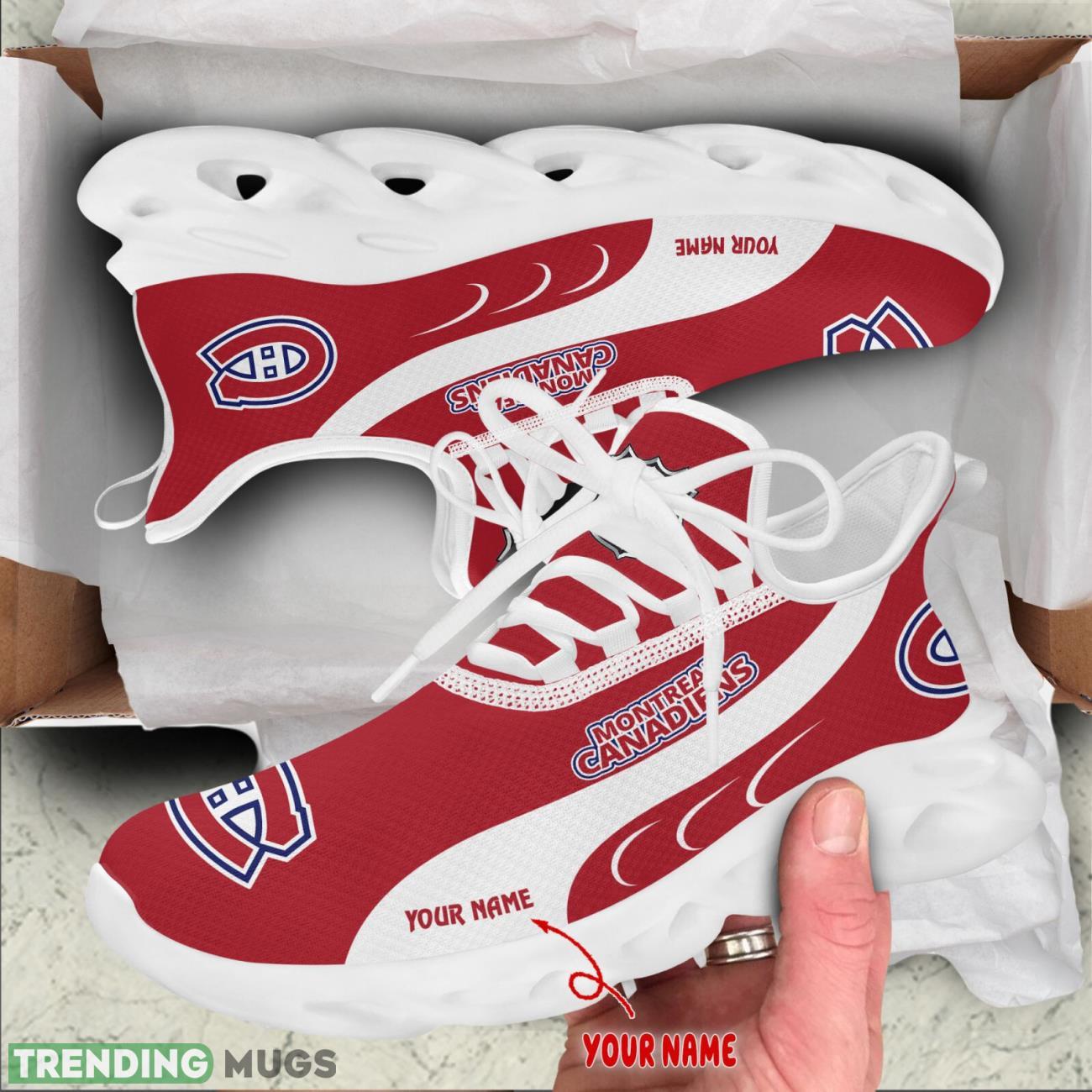 Montreal Canadiens Max Soul Shoes Custom Name Personalized Sneakers Running Gift Max Soul Montreal Canadiens Max Soul Shoes Custom Name Personalized Sneakers Running Gift Max Soul
