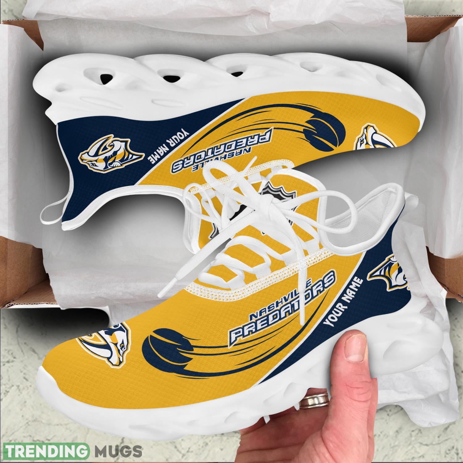Nashville Predators Team Max Soul Shoes Custom Name Men Women Sport Gift Running Sneakers Max Soul Nashville Predators Team Max Soul Shoes Custom Name Men Women Sport Gift Running Sneakers Max Soul