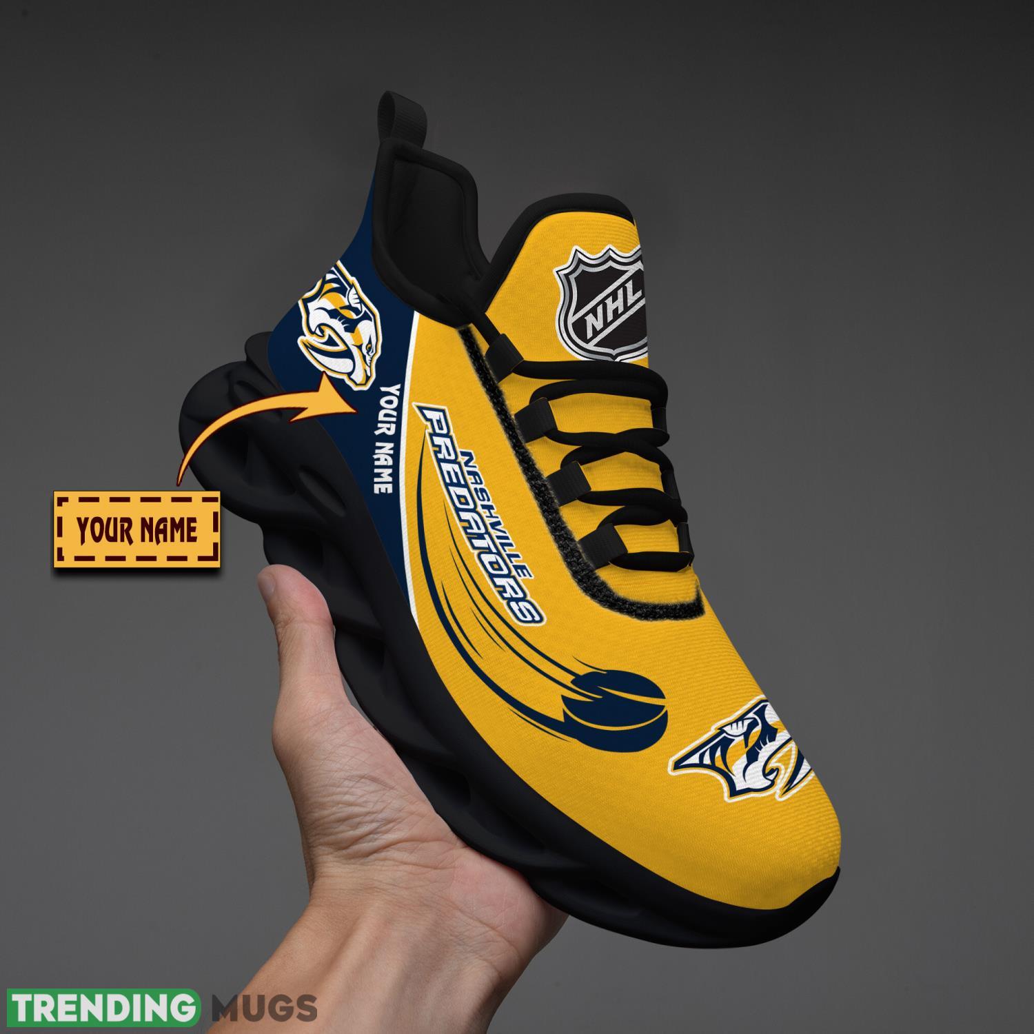 Nashville Predators Team Max Soul Shoes Custom Name Men Women Sport Gift Running Sneakers Max Soul Nashville Predators Team Max Soul Shoes Custom Name Men Women Sport Gift Running Sneakers Max Soul
