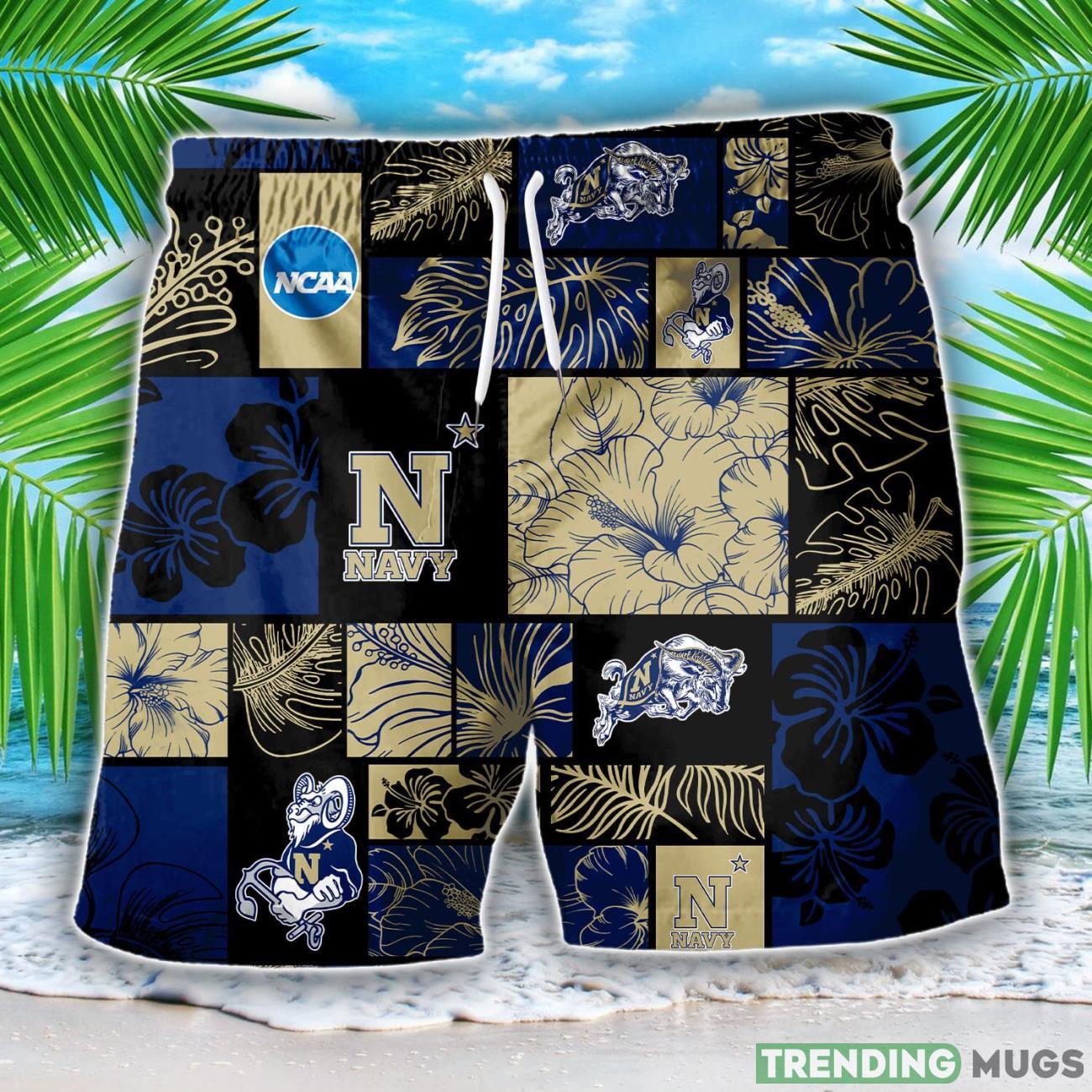 Navy Midshipmen Team Logo Pattern Hawaiian Shirt And Shorts Hawaiian & Short Navy Midshipmen Team Logo Pattern Hawaiian Shirt And Shorts Hawaiian & Short