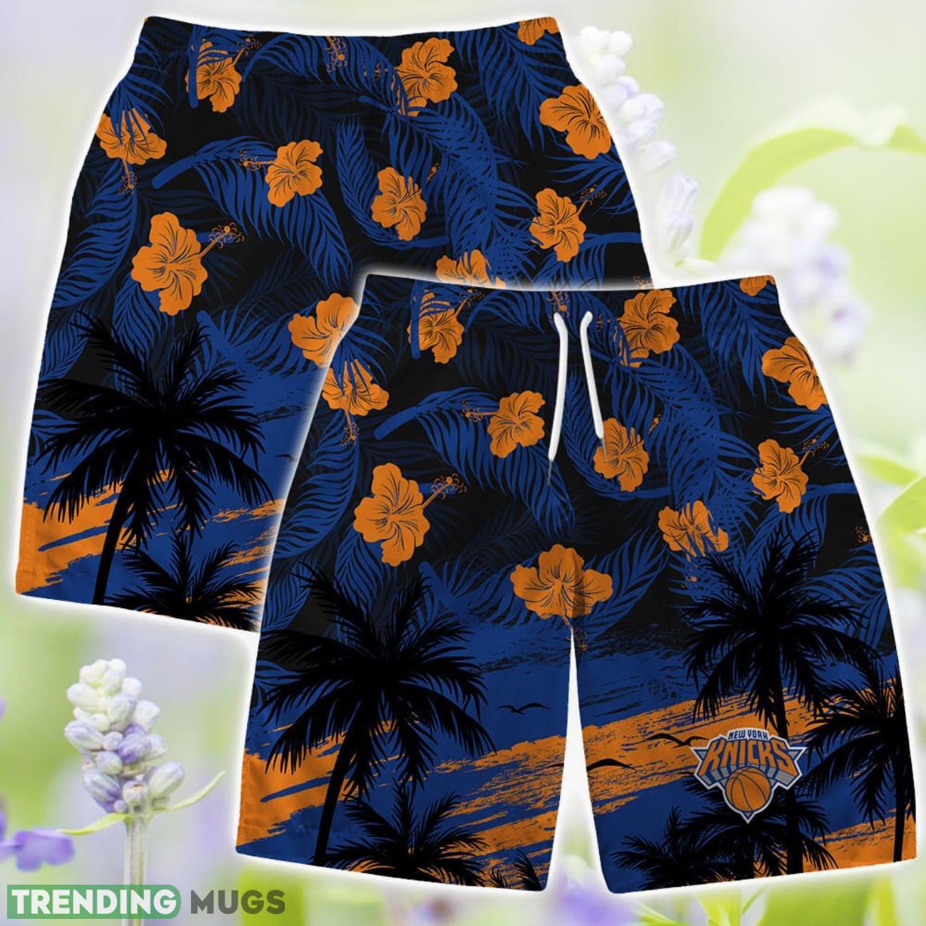 New York Knicks NBA Floral 3D Hawaiian Shirt And Shorts Hawaiian & Short New York Knicks NBA Floral 3D Hawaiian Shirt And Shorts Hawaiian & Short