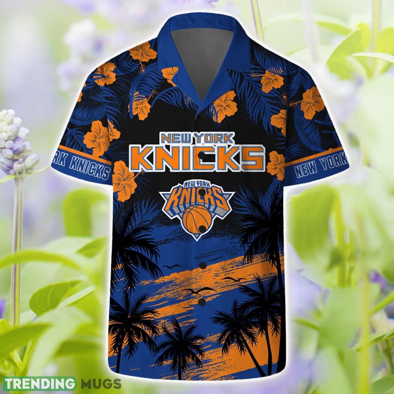 New York Knicks NBA Floral 3D Hawaiian Shirt And Shorts Product Photo 1 New York Knicks NBA Floral 3D Hawaiian Shirt And Shorts Product Photo 1