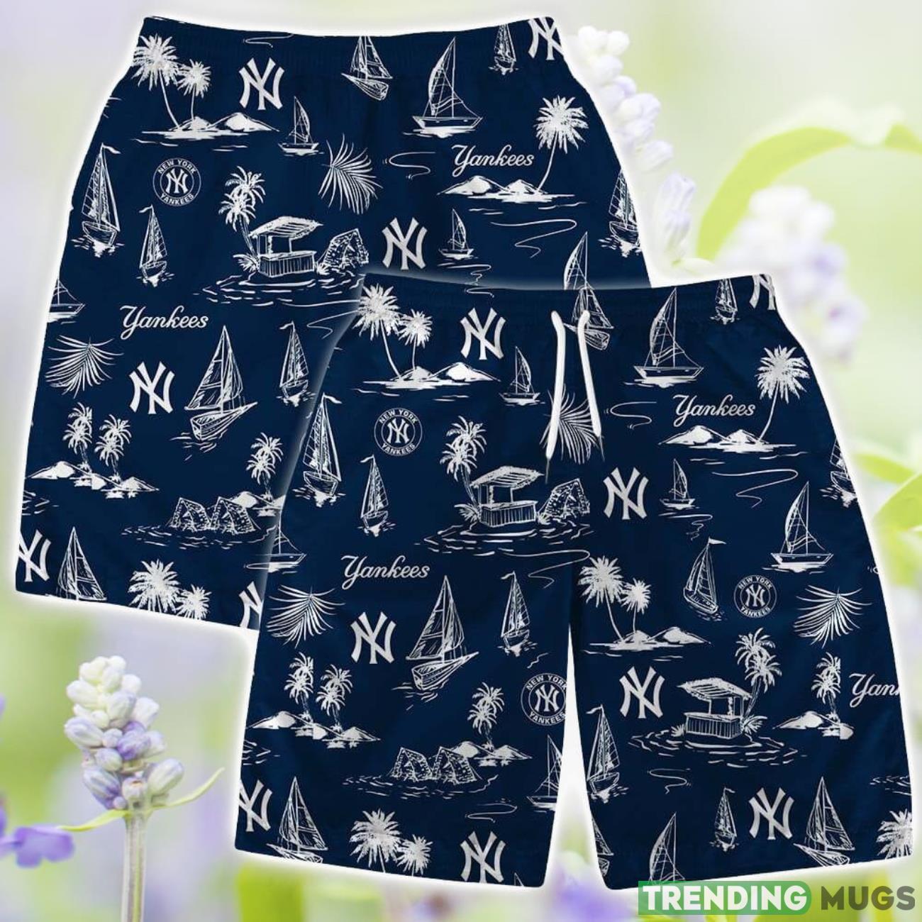 New York Yankees Short Sleeve Shirt Beach Vibes Pattern Combo Hawaiian Shirt And Shorts Hawaiian & Short New York Yankees Short Sleeve Shirt Beach Vibes Pattern Combo Hawaiian Shirt And Shorts Hawaiian & Short