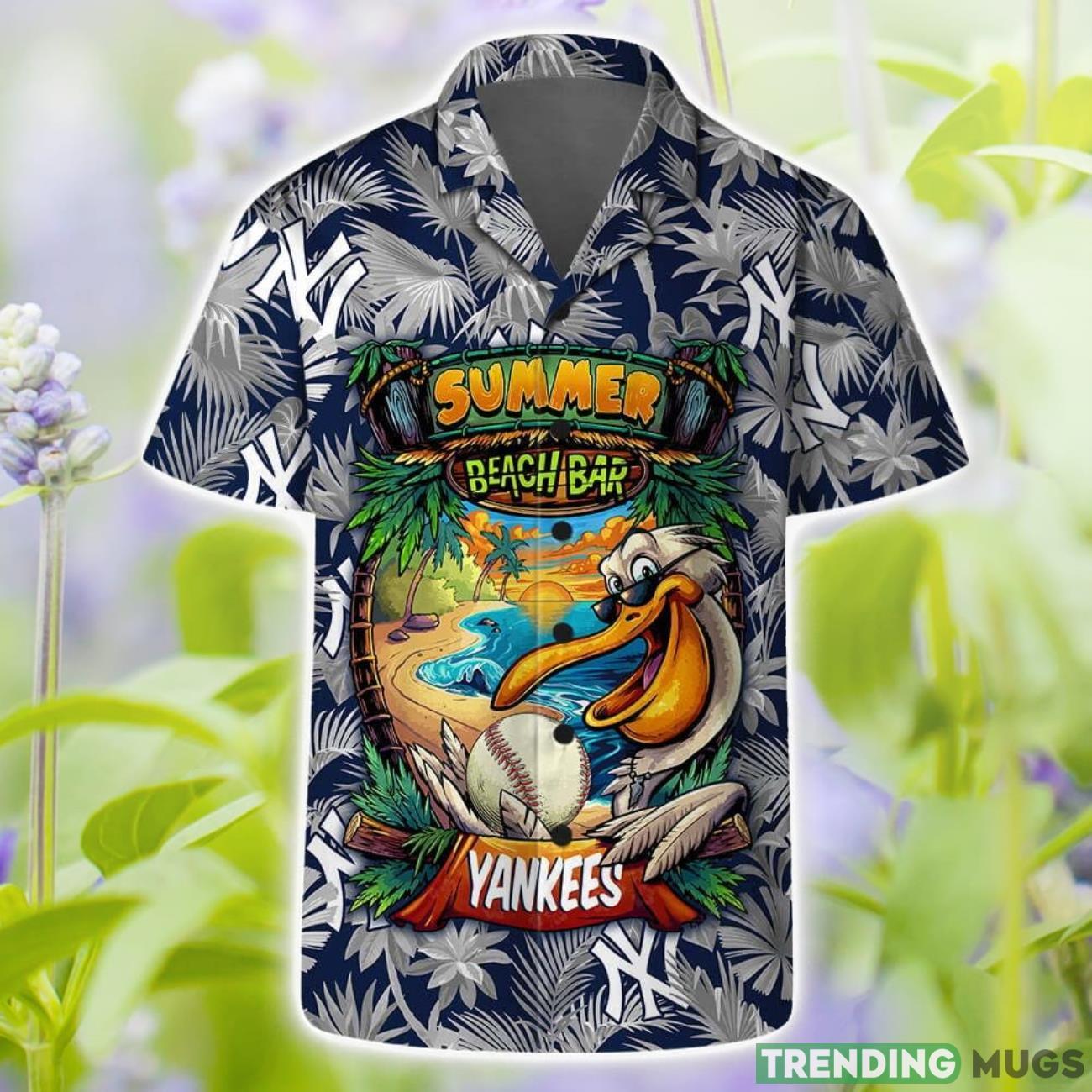 New York Yankees Short Sleeve Shirt Pattern Summer Beach Bar Combo Hawaiian Shirt And Shorts Product Photo 1 New York Yankees Short Sleeve Shirt Pattern Summer Beach Bar Combo Hawaiian Shirt And Shorts Product Photo 1