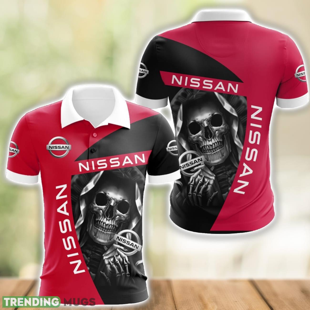 Nissan Logo and Skull 3D Polo Shirt Halloween Gift Product Photo 1 Nissan Logo and Skull 3D Polo Shirt Halloween Gift Product Photo 1