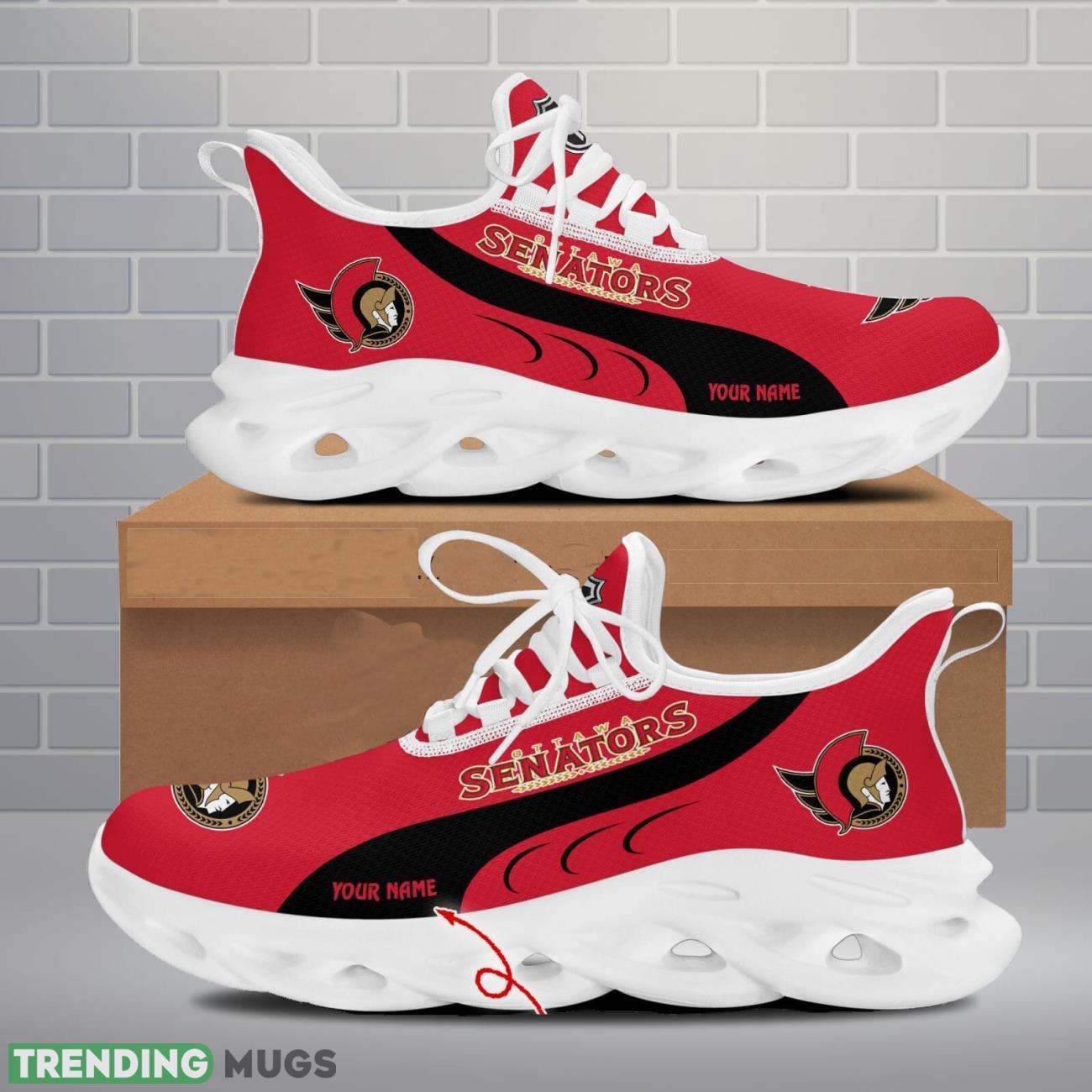 Ottawa Senators Max Soul Shoes Custom Name Personalized Sneakers Running Gift Max Soul Ottawa Senators Max Soul Shoes Custom Name Personalized Sneakers Running Gift Max Soul