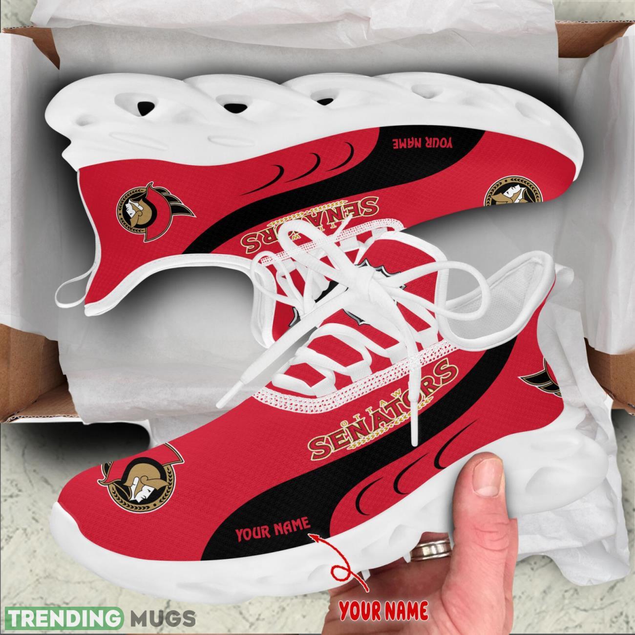 Ottawa Senators Max Soul Shoes Custom Name Personalized Sneakers Running Gift Max Soul Ottawa Senators Max Soul Shoes Custom Name Personalized Sneakers Running Gift Max Soul