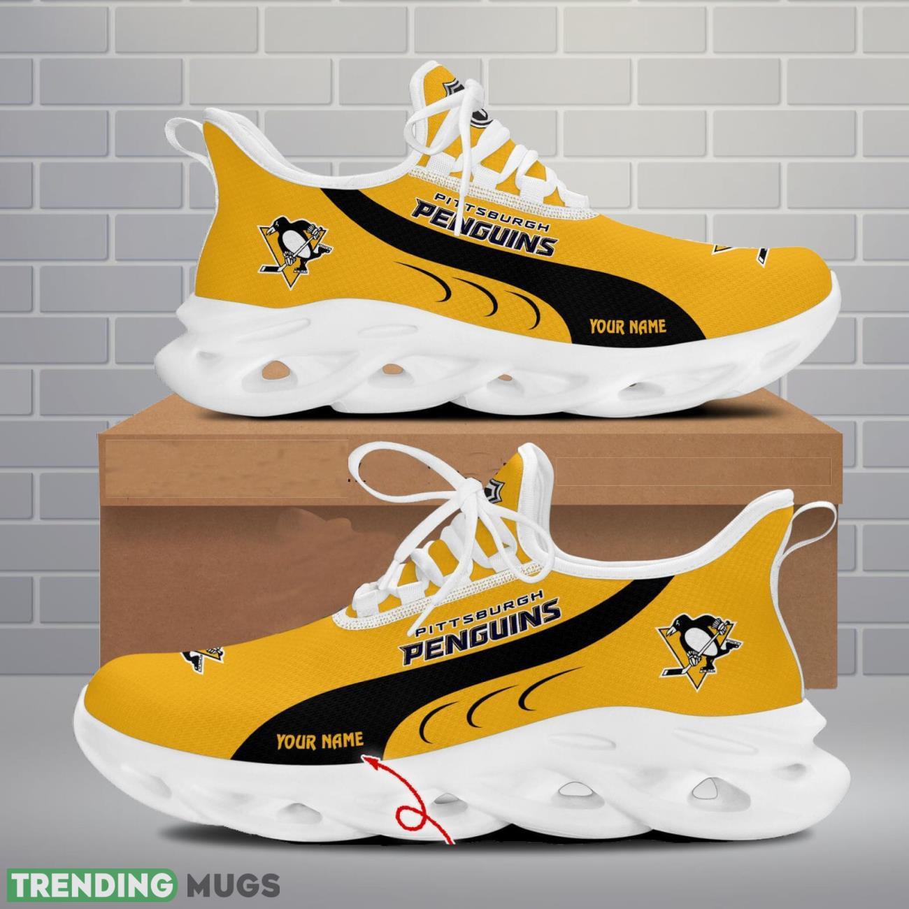 Pittsburgh Penguins Max Soul Shoes Custom Name Personalized Sneakers Running Gift Max Soul Pittsburgh Penguins Max Soul Shoes Custom Name Personalized Sneakers Running Gift Max Soul