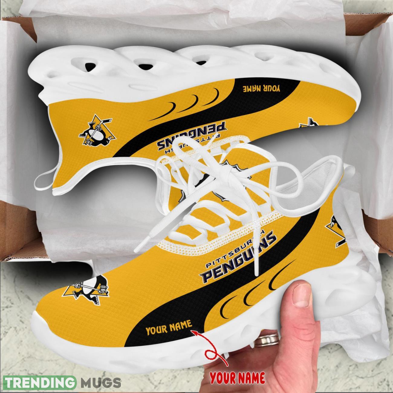 Pittsburgh Penguins Max Soul Shoes Custom Name Personalized Sneakers Running Gift Max Soul Pittsburgh Penguins Max Soul Shoes Custom Name Personalized Sneakers Running Gift Max Soul