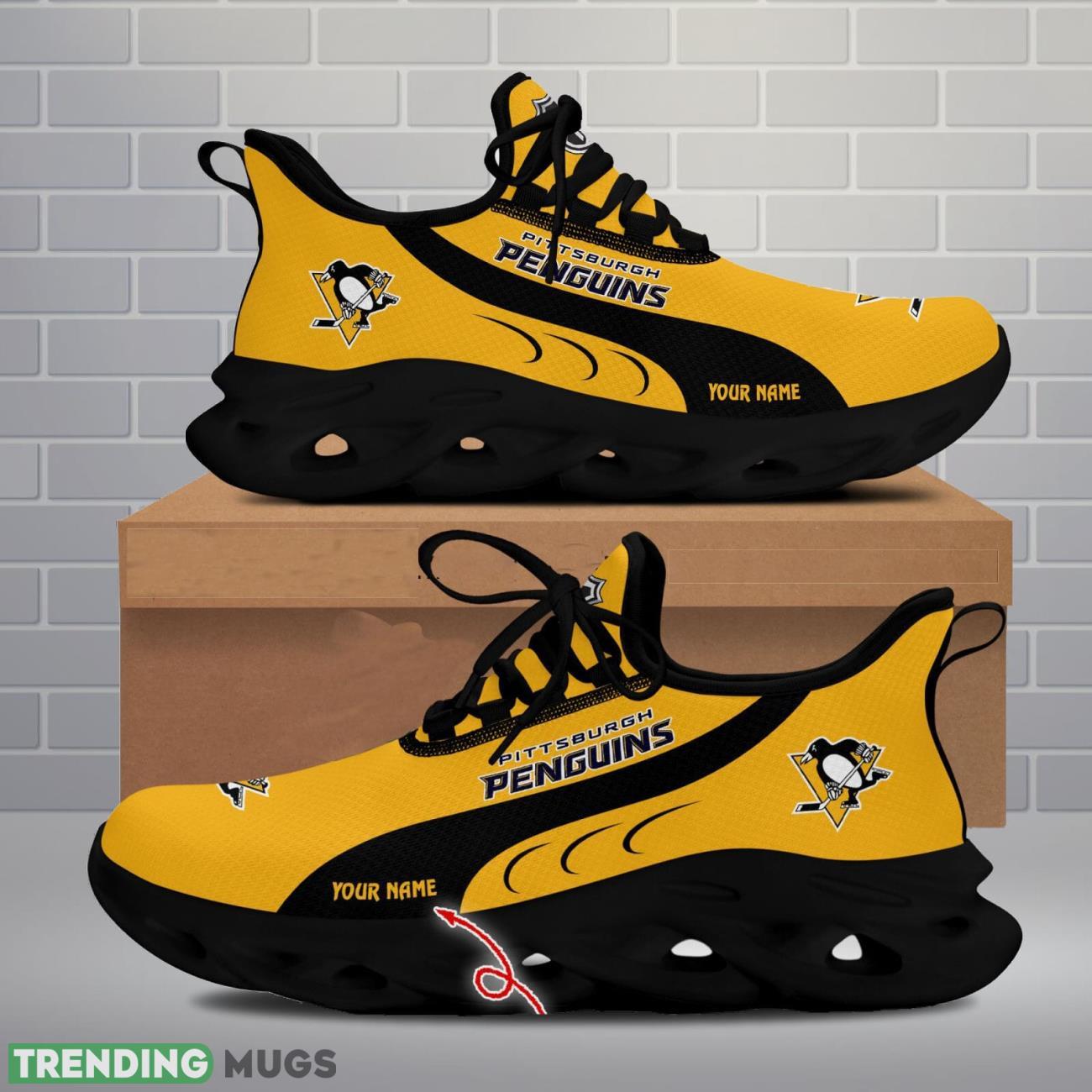 Pittsburgh Penguins Max Soul Shoes Custom Name Personalized Sneakers Running Gift Max Soul Pittsburgh Penguins Max Soul Shoes Custom Name Personalized Sneakers Running Gift Max Soul