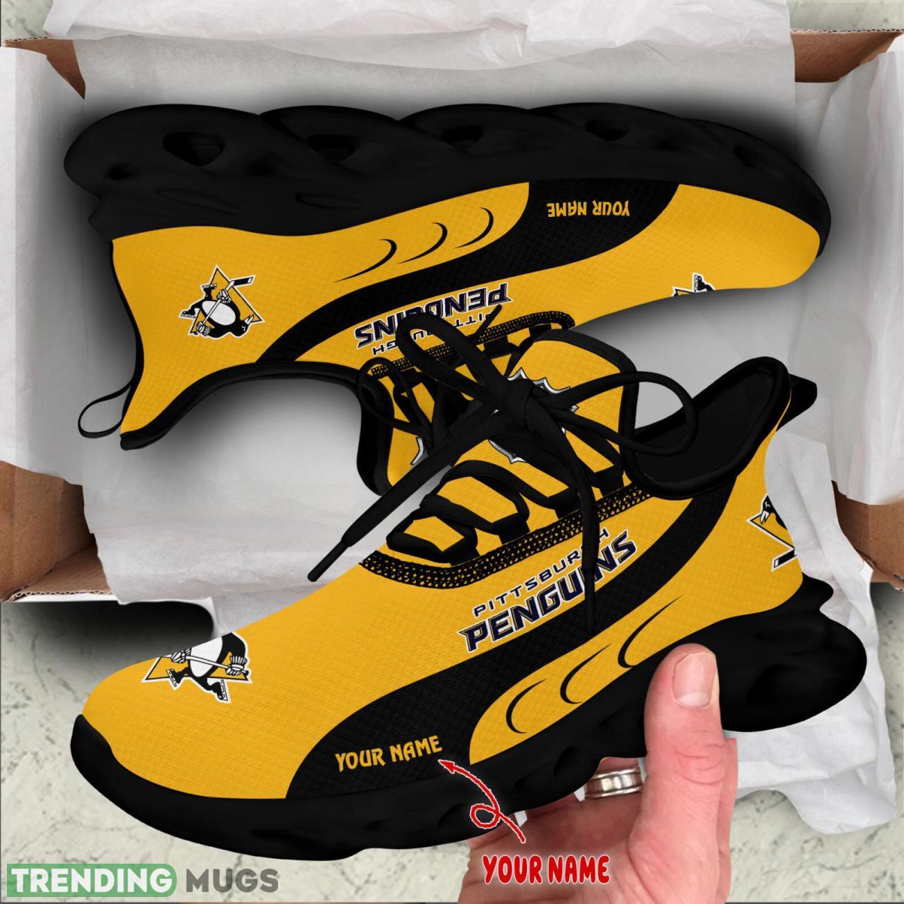 Pittsburgh Penguins Max Soul Shoes Custom Name Personalized Sneakers Running Gift Max Soul Pittsburgh Penguins Max Soul Shoes Custom Name Personalized Sneakers Running Gift Max Soul