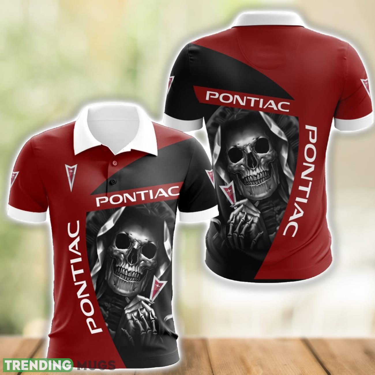 Pontiac Logo and Skull 3D Polo Shirt Halloween Gift Product Photo 1 Pontiac Logo and Skull 3D Polo Shirt Halloween Gift Product Photo 1