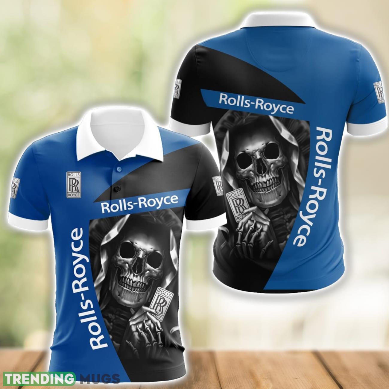 Rolls Royce Logo and Skull 3D Polo Shirt Halloween Gift Product Photo 1 Rolls Royce Logo and Skull 3D Polo Shirt Halloween Gift Product Photo 1