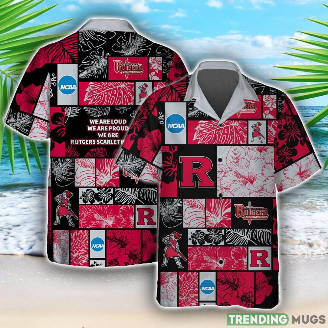Rutgers Scarlet Knights Team Logo Pattern Hawaiian Shirt And Shorts Product Photo 1 Rutgers Scarlet Knights Team Logo Pattern Hawaiian Shirt And Shorts Product Photo 1