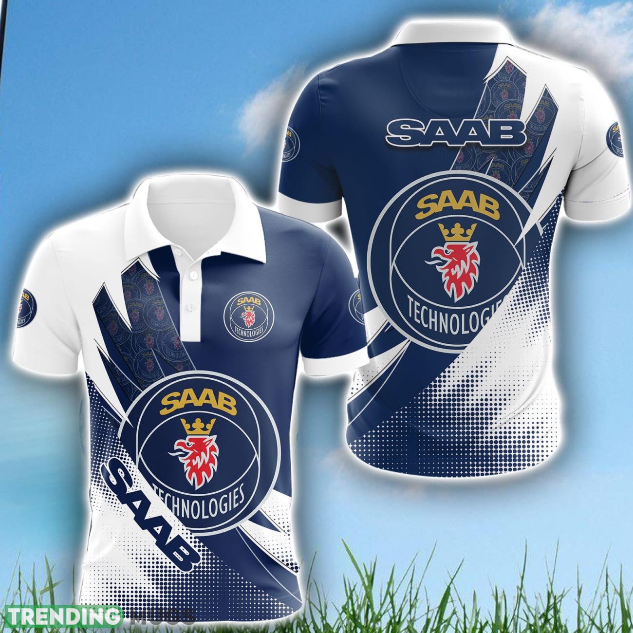 Saab Automobile 3D Polo Shirt Limited For Fans Logo Printed Product Photo 1 Saab Automobile 3D Polo Shirt Limited For Fans Logo Printed Product Photo 1