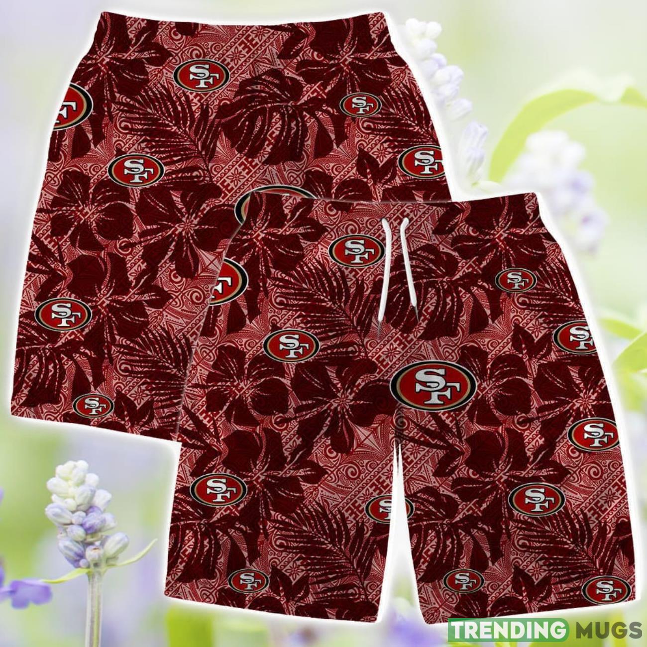 San Francisco 49ers Short Sleeve Shirt Pattern Hibiscus Flower Combo Hawaiian Shirt And Shorts Hawaiian & Short San Francisco 49ers Short Sleeve Shirt Pattern Hibiscus Flower Combo Hawaiian Shirt And Shorts Hawaiian & Short