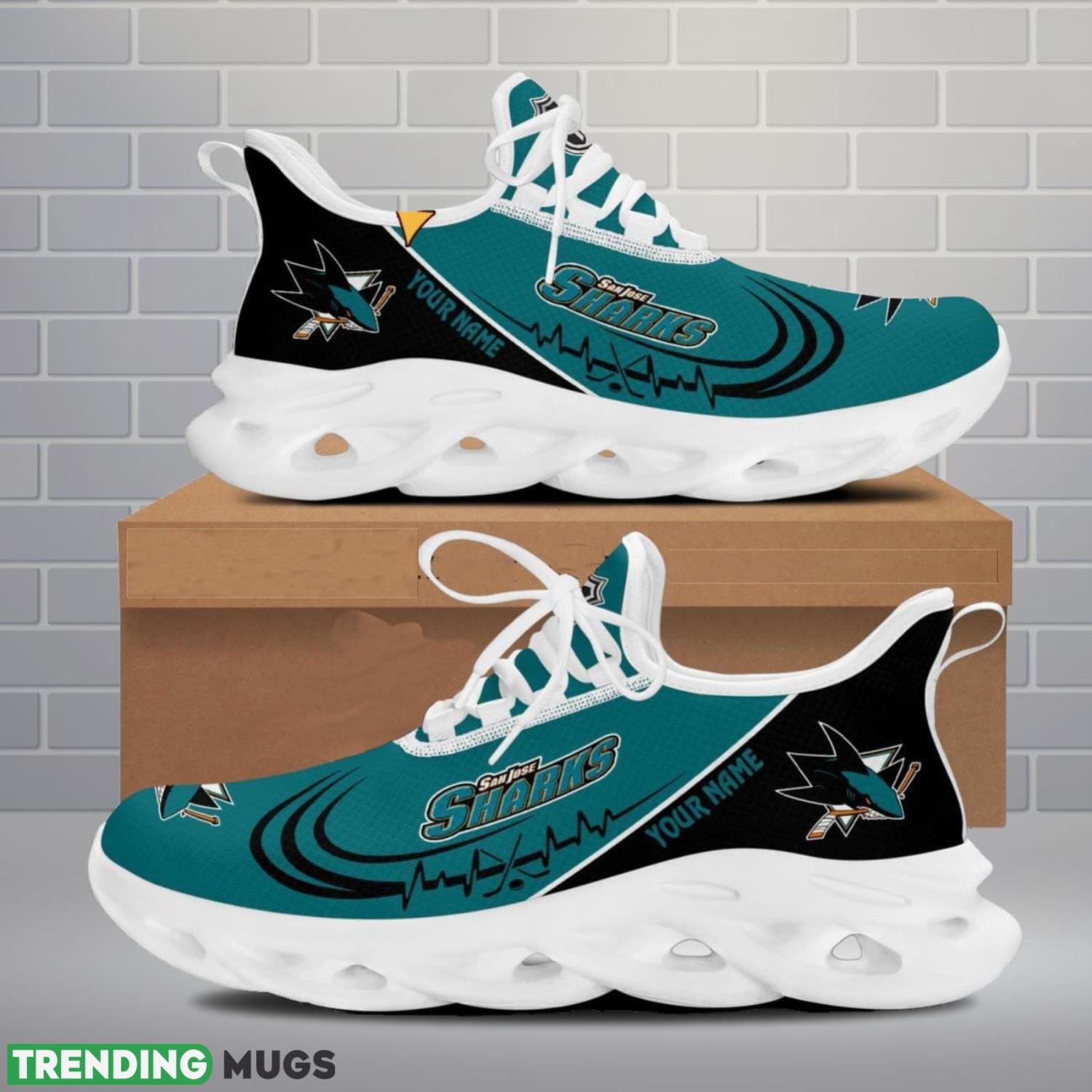 San Jose Sharks Lover Running Sneakers Sport Max Soul Shoes For Men Women Custom Name Max Soul San Jose Sharks Lover Running Sneakers Sport Max Soul Shoes For Men Women Custom Name Max Soul