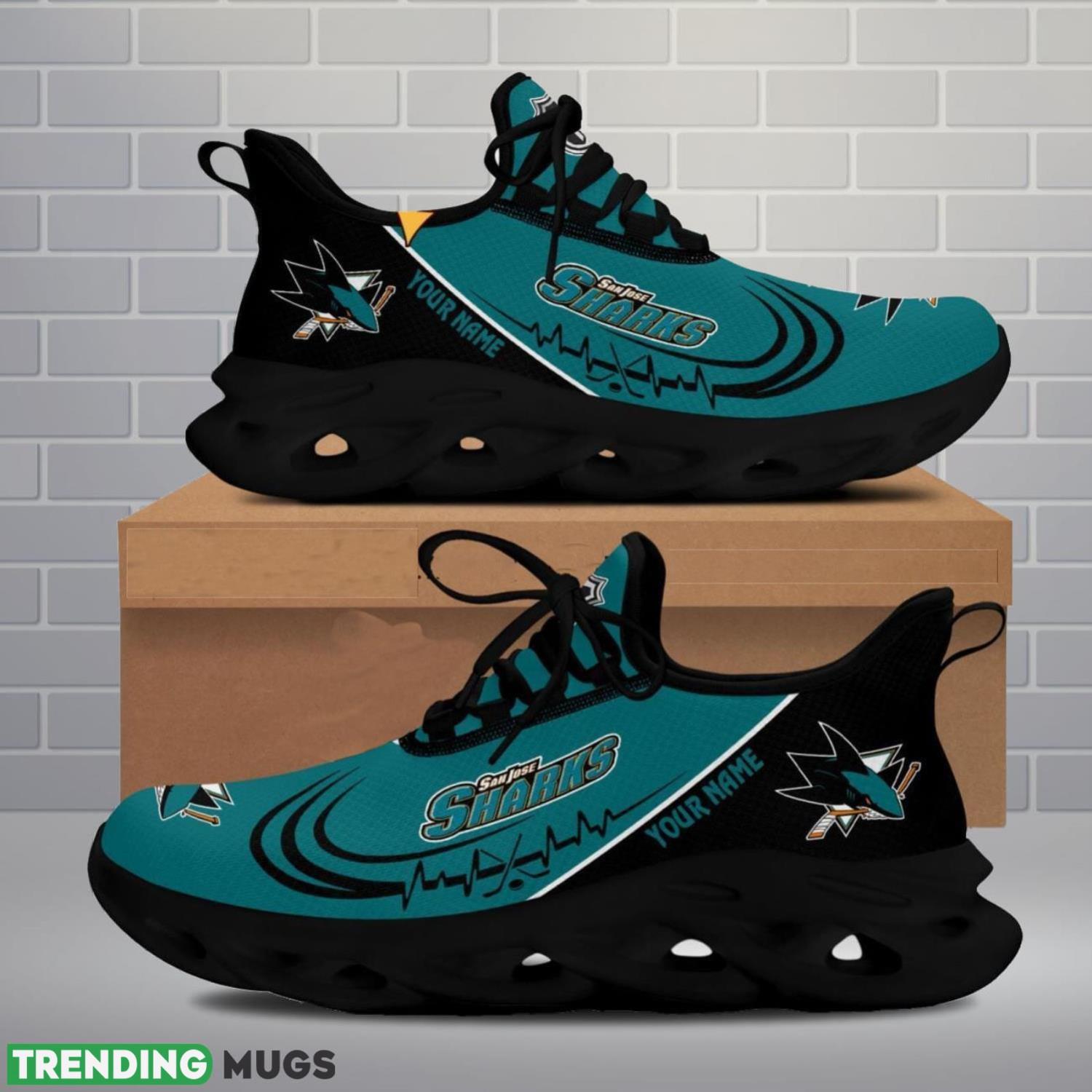 San Jose Sharks Lover Running Sneakers Sport Max Soul Shoes For Men Women Custom Name Max Soul San Jose Sharks Lover Running Sneakers Sport Max Soul Shoes For Men Women Custom Name Max Soul