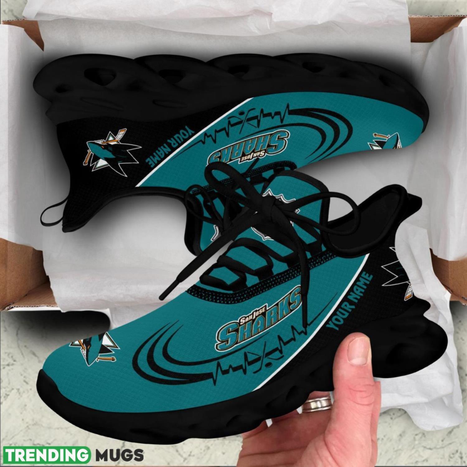 San Jose Sharks Lover Running Sneakers Sport Max Soul Shoes For Men Women Custom Name Max Soul San Jose Sharks Lover Running Sneakers Sport Max Soul Shoes For Men Women Custom Name Max Soul