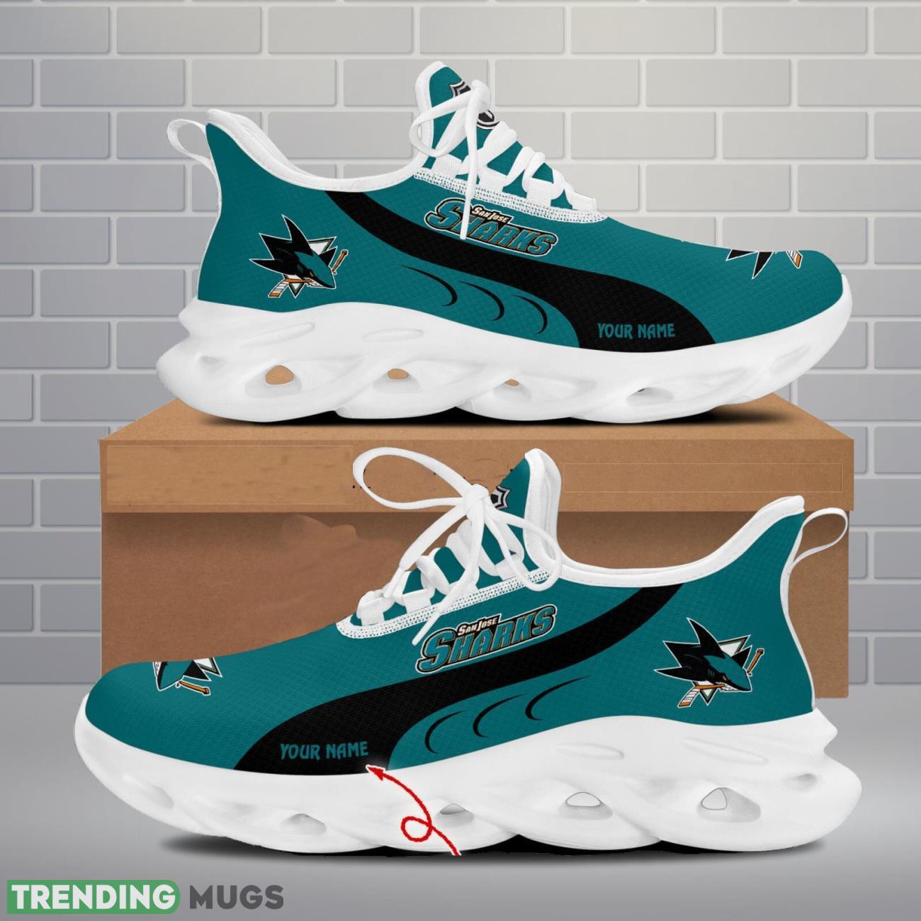 San Jose Sharks Max Soul Shoes Custom Name Personalized Sneakers Running Gift Max Soul San Jose Sharks Max Soul Shoes Custom Name Personalized Sneakers Running Gift Max Soul