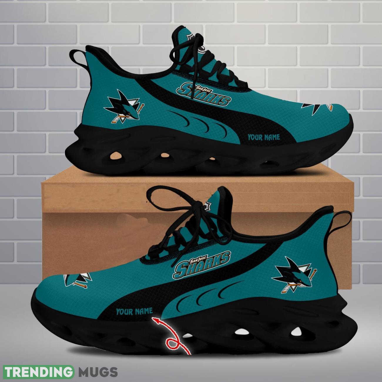 San Jose Sharks Max Soul Shoes Custom Name Personalized Sneakers Running Gift Max Soul San Jose Sharks Max Soul Shoes Custom Name Personalized Sneakers Running Gift Max Soul
