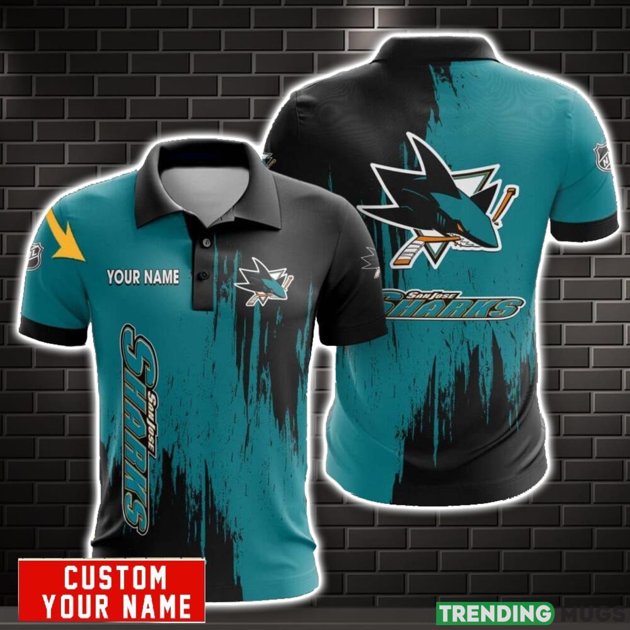 San Jose Sharks Personalized Name 3D Polo Shirt Men Gift Sport Polo Shirt Product Photo 1 San Jose Sharks Personalized Name 3D Polo Shirt Men Gift Sport Polo Shirt Product Photo 1