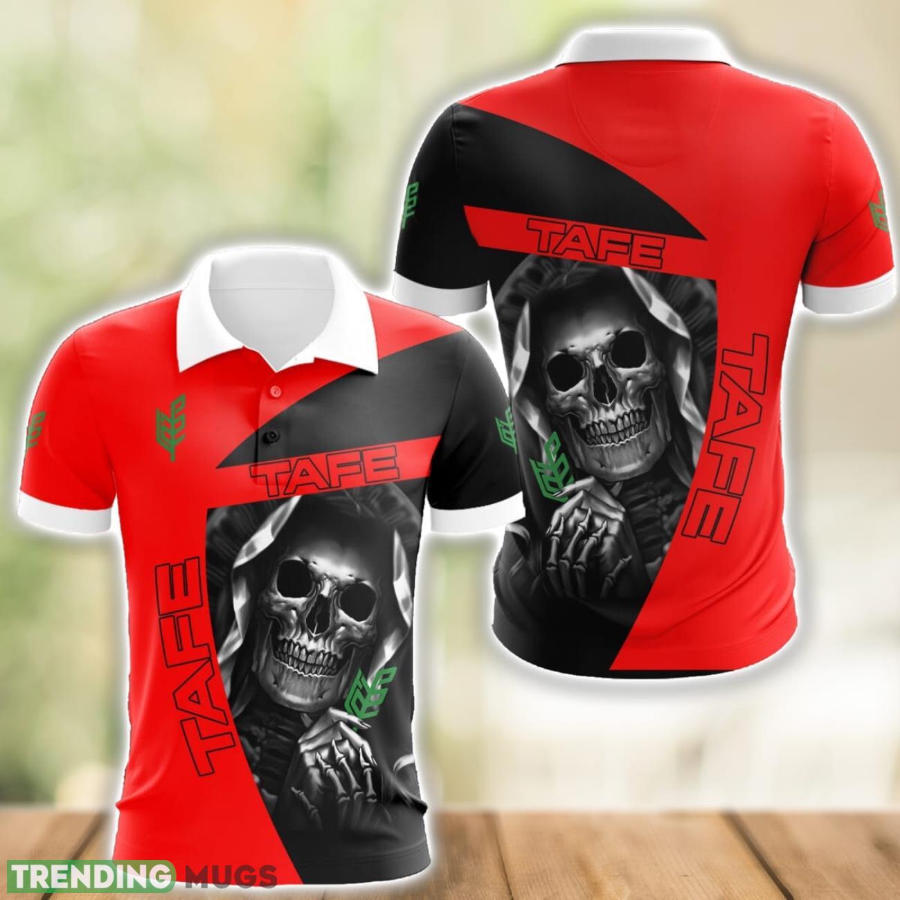 Tafe Logo and Skull 3D Polo Shirt Halloween Gift Product Photo 1 Tafe Logo and Skull 3D Polo Shirt Halloween Gift Product Photo 1