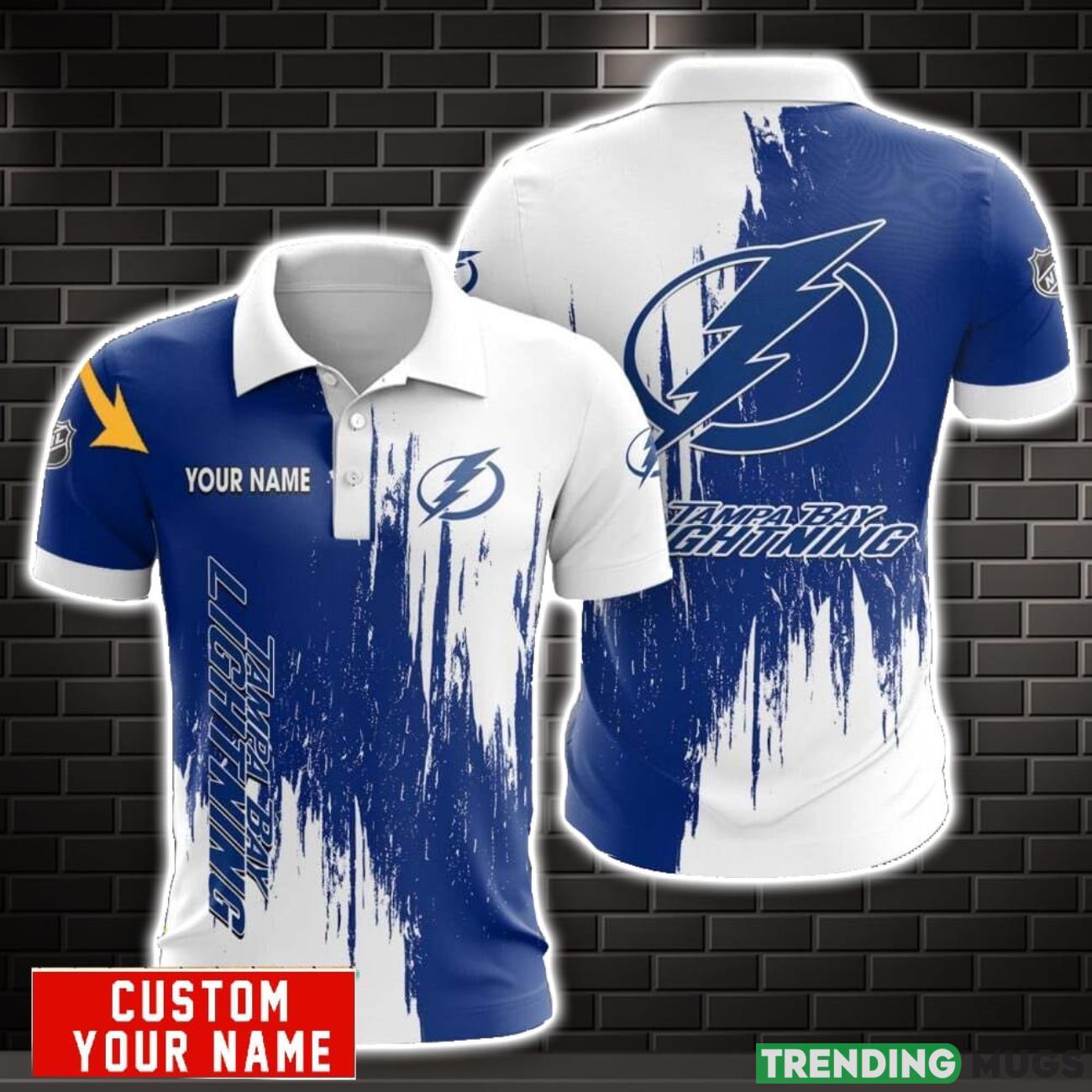Tampa Bay Lightning Personalized Name 3D Polo Shirt Men Gift Sport Polo Shirt Product Photo 1 Tampa Bay Lightning Personalized Name 3D Polo Shirt Men Gift Sport Polo Shirt Product Photo 1