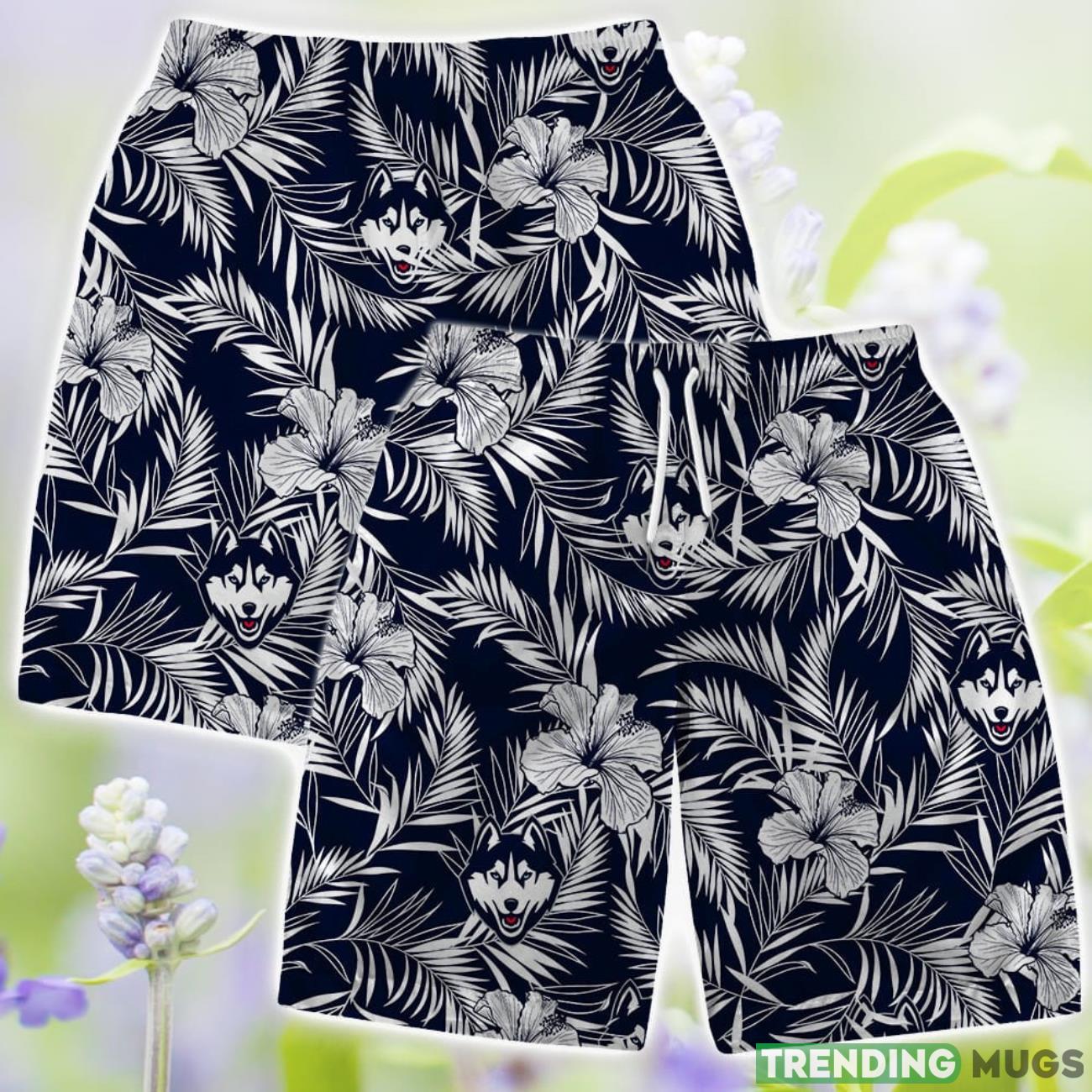 UConn Huskies NCAA Short Sleeve Shirt Beach Pattern Combo Hawaiian Shirt And Shorts Hawaiian & Short UConn Huskies NCAA Short Sleeve Shirt Beach Pattern Combo Hawaiian Shirt And Shorts Hawaiian & Short