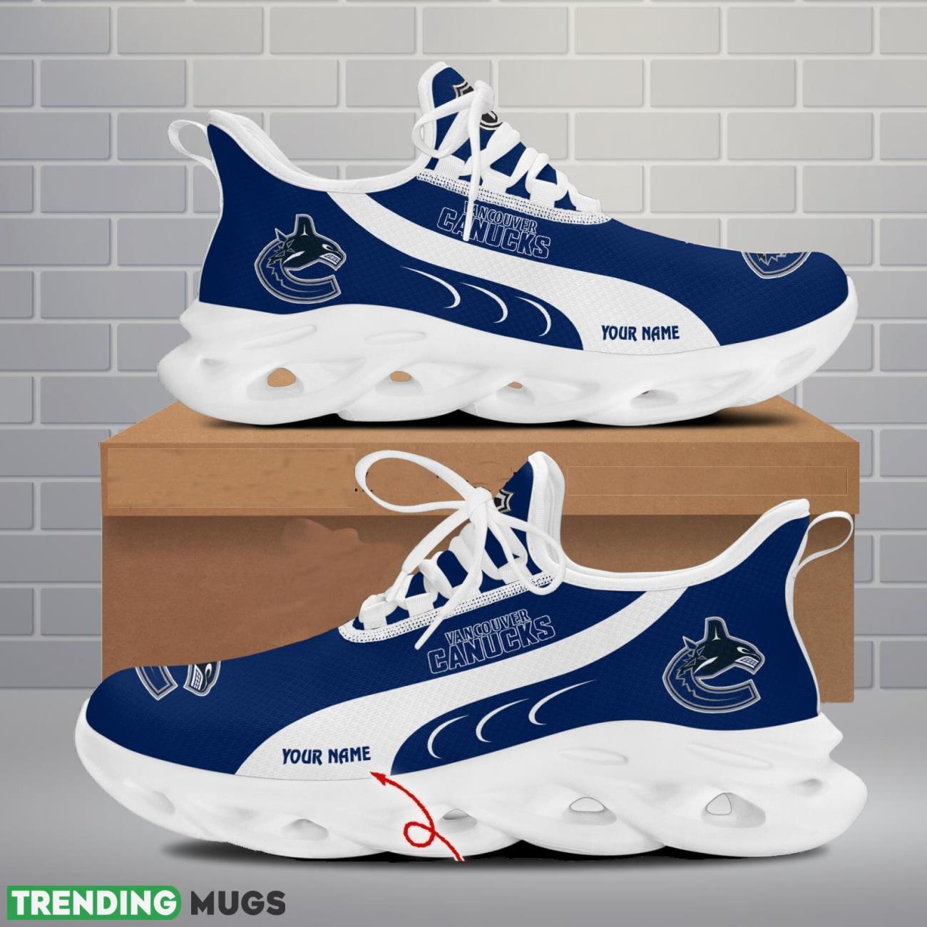 Vancouver Canucks Max Soul Shoes Custom Name Personalized Sneakers Running Gift Max Soul Vancouver Canucks Max Soul Shoes Custom Name Personalized Sneakers Running Gift Max Soul