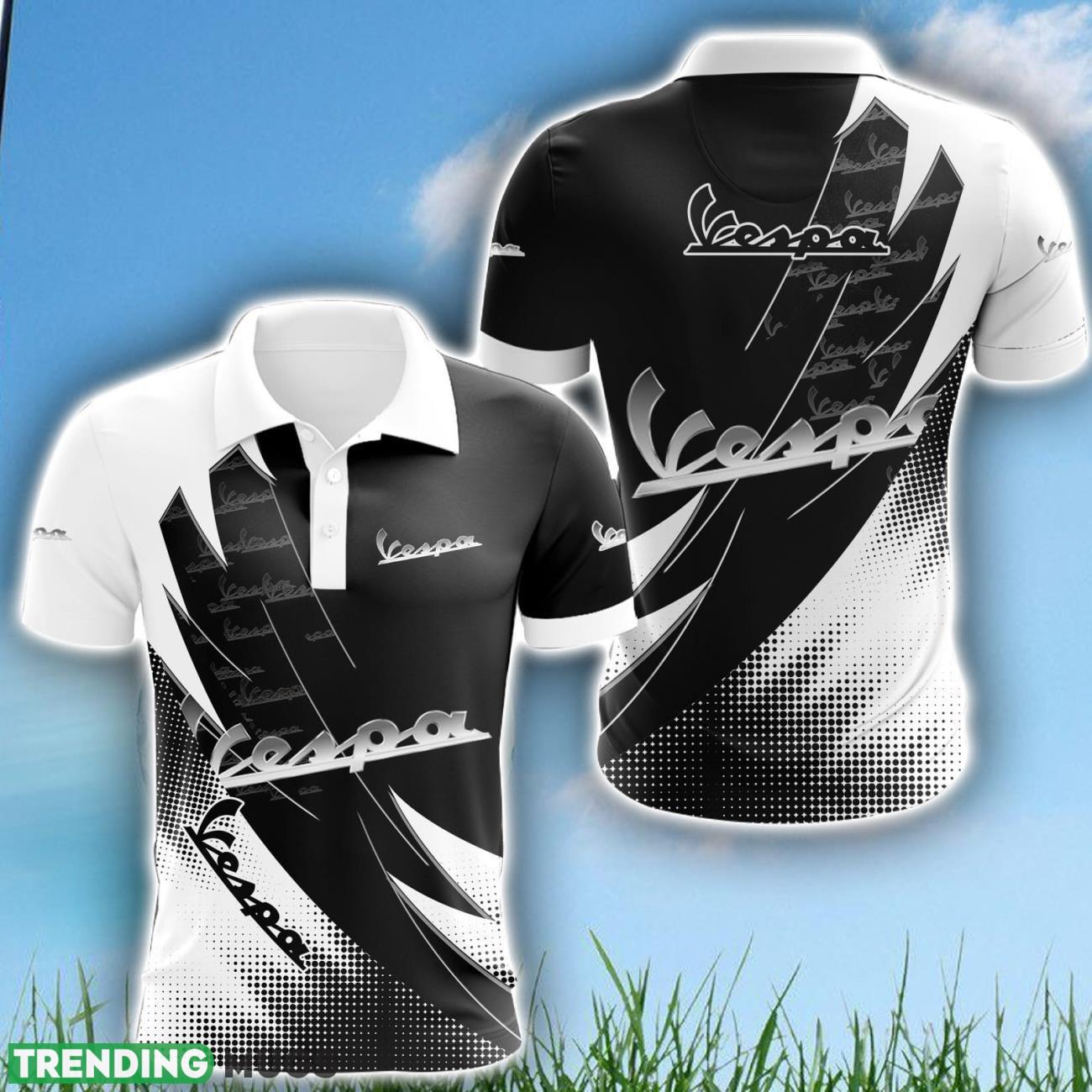 Vespa 3D Polo Shirt Limited For Fans Logo Printed Product Photo 1 Vespa 3D Polo Shirt Limited For Fans Logo Printed Product Photo 1