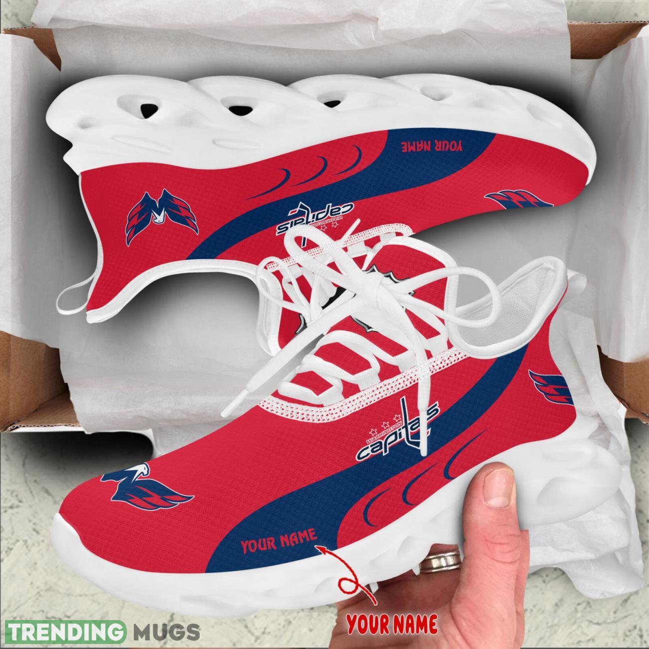 Washington Capitals Max Soul Shoes Custom Name Personalized Sneakers Running Gift Max Soul Washington Capitals Max Soul Shoes Custom Name Personalized Sneakers Running Gift Max Soul