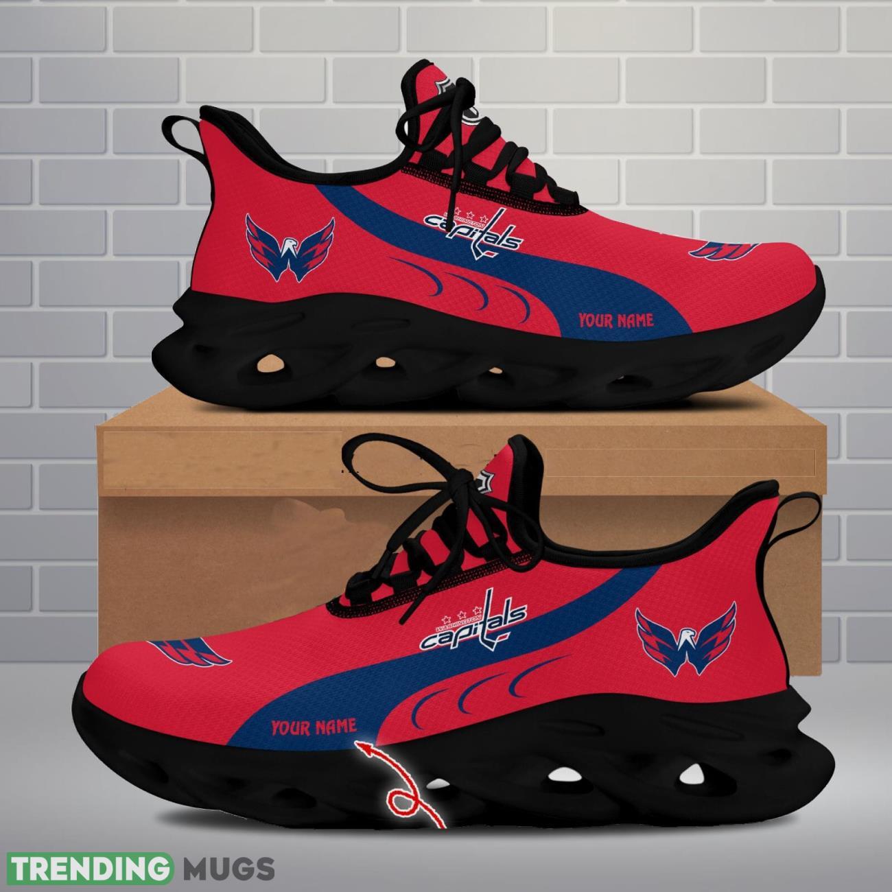 Washington Capitals Max Soul Shoes Custom Name Personalized Sneakers Running Gift Max Soul Washington Capitals Max Soul Shoes Custom Name Personalized Sneakers Running Gift Max Soul