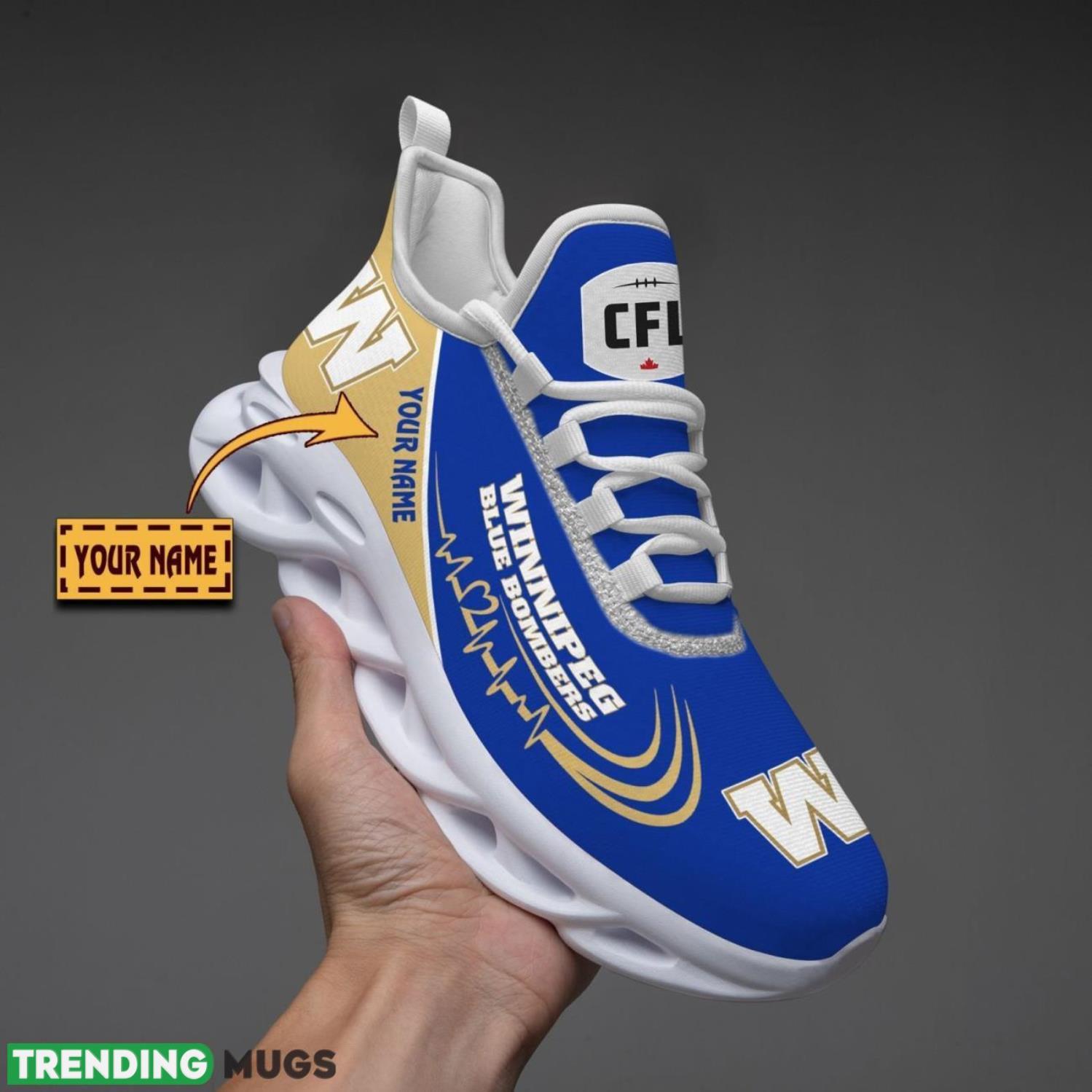 Winnipeg Blue Bombers Lover Running Sneakers Sport Max Soul Shoes For Men Women Custom Name Product Photo 1